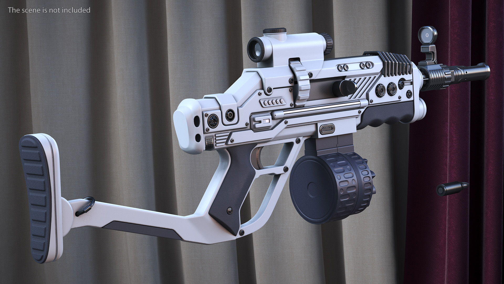 3D Futuristic Rifle Rigged model