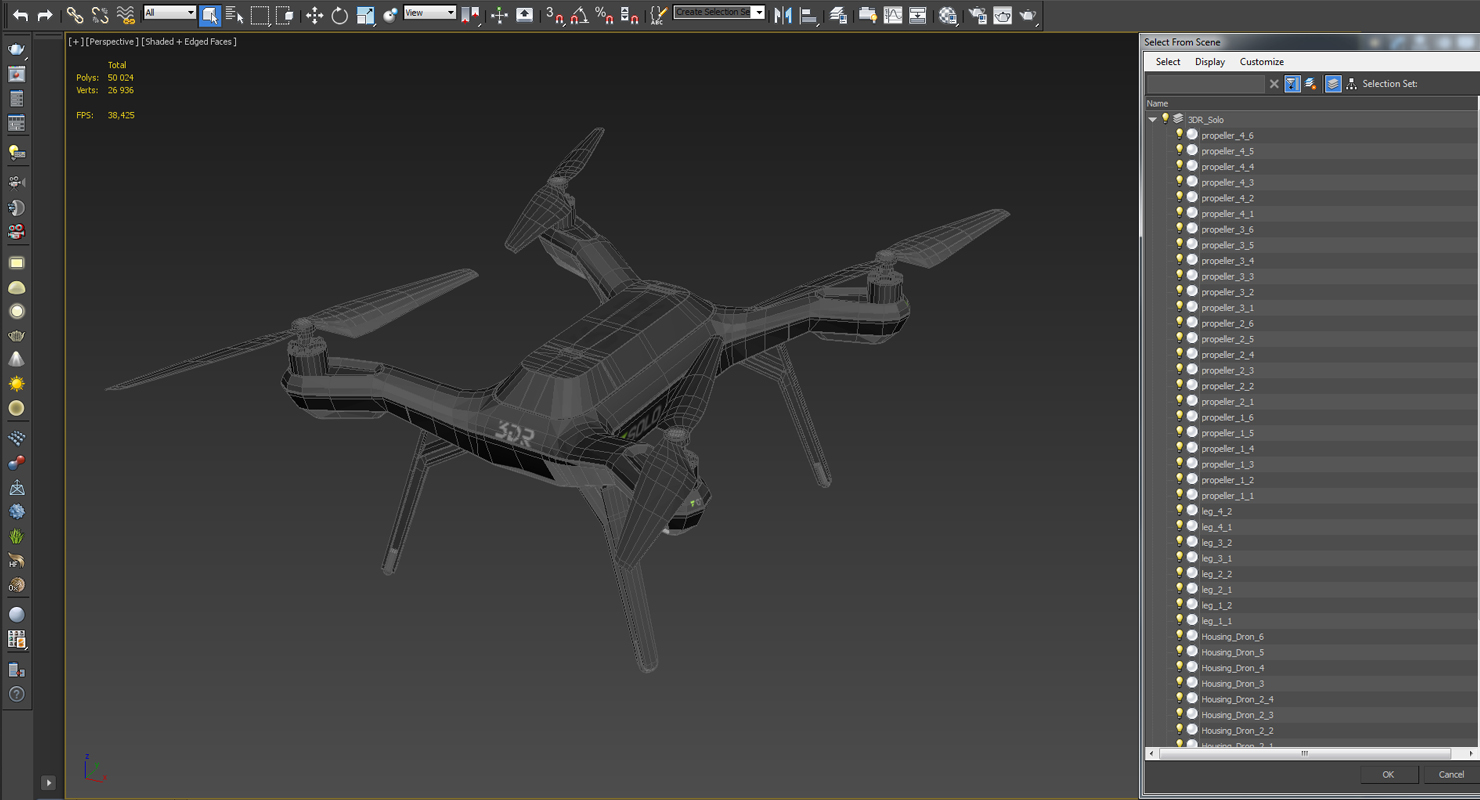 3D model 3DR Solo Drone Quadcopter