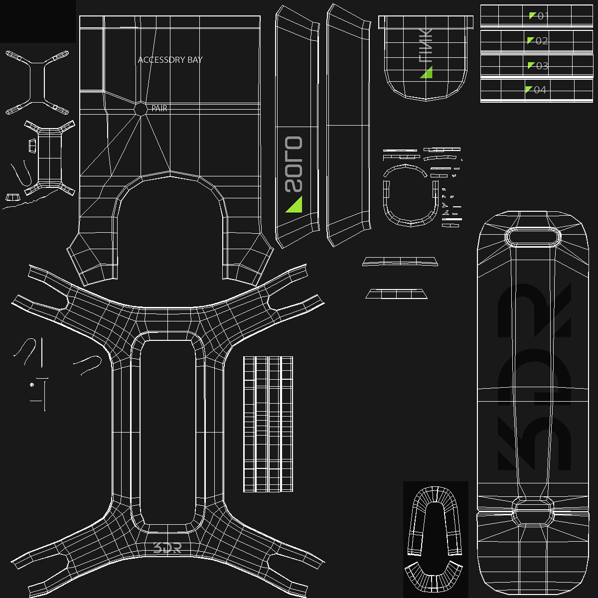 3D model 3DR Solo Drone Quadcopter