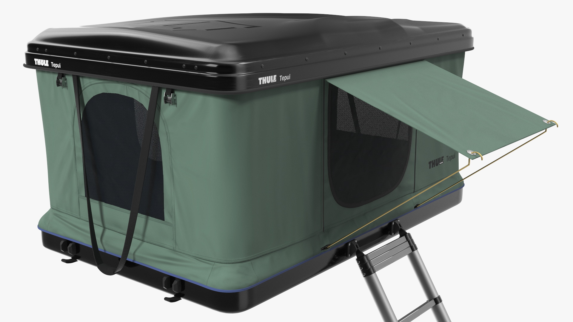 Hardshell Roof Top Tent Thule Basin Unfolded 3D model