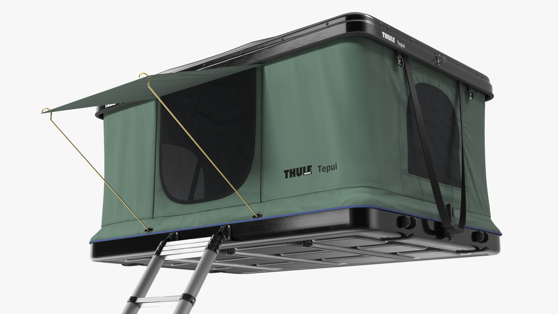 Hardshell Roof Top Tent Thule Basin Unfolded 3D model