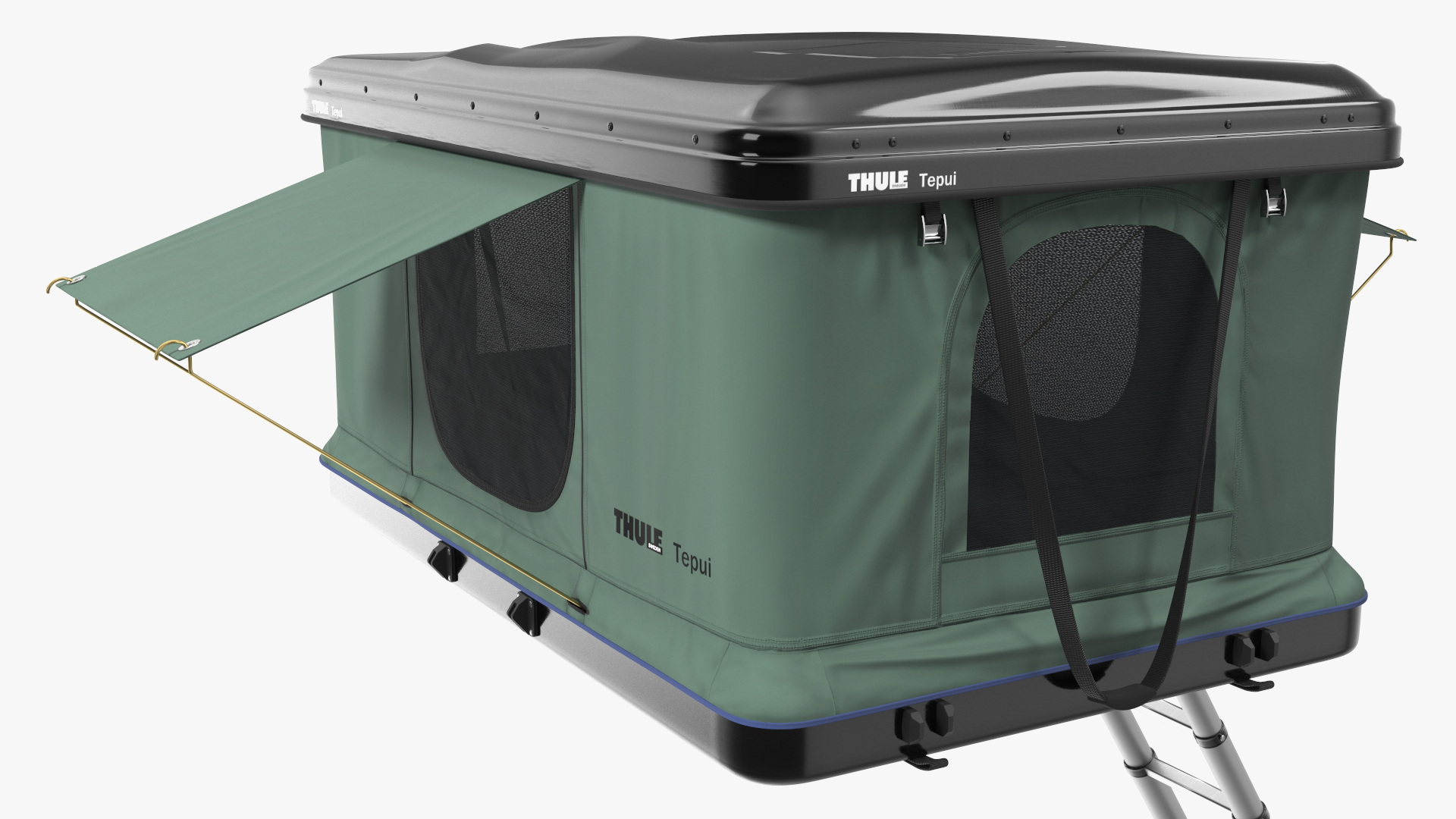 Hardshell Roof Top Tent Thule Basin Unfolded 3D model