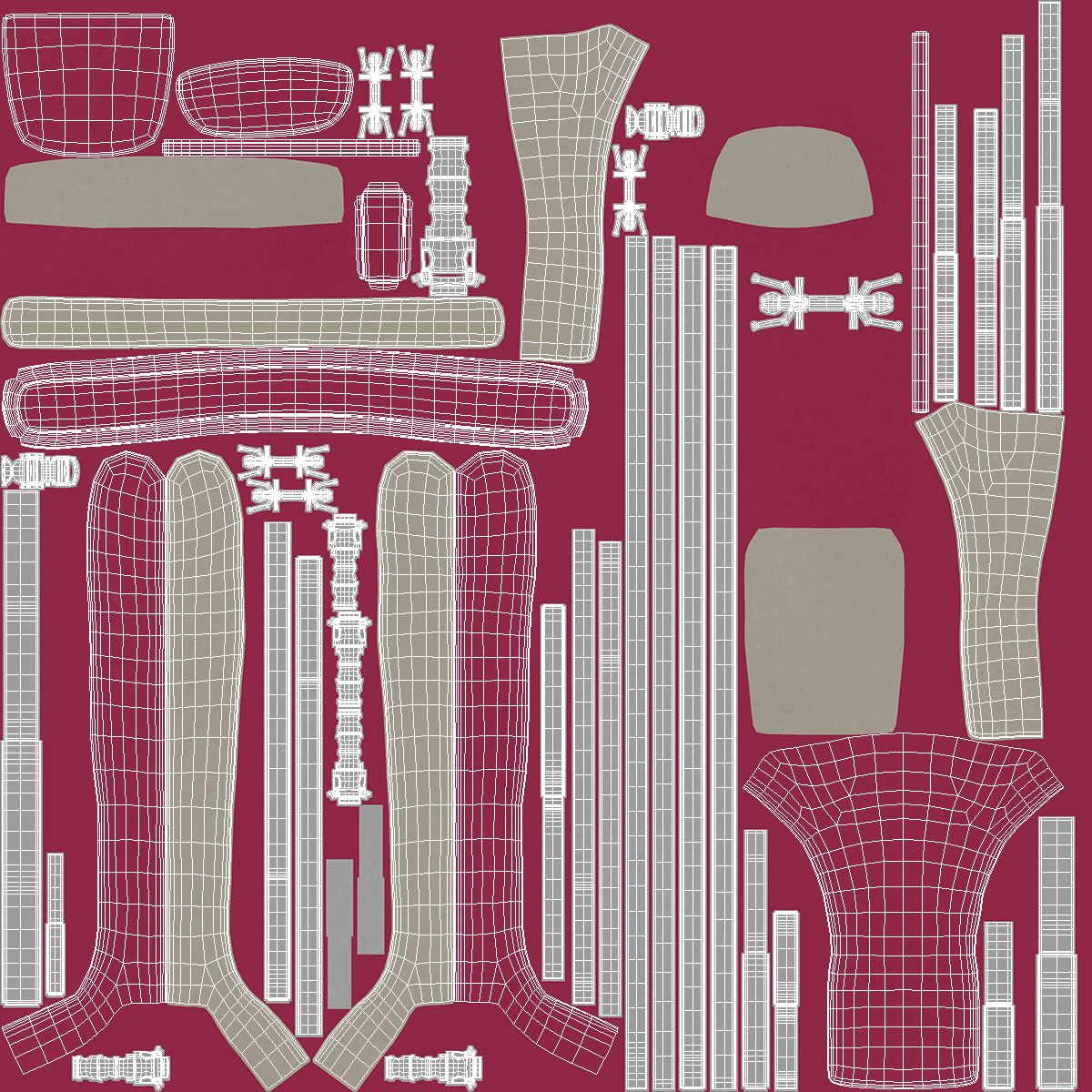 Front Facing Baby Carrier Pink Sitting Position 3D