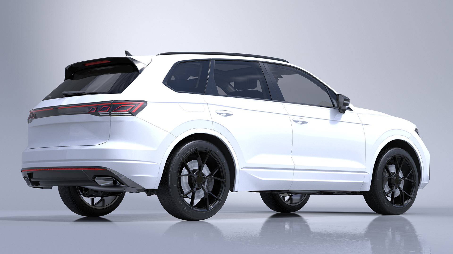 3D Electric SUV White model