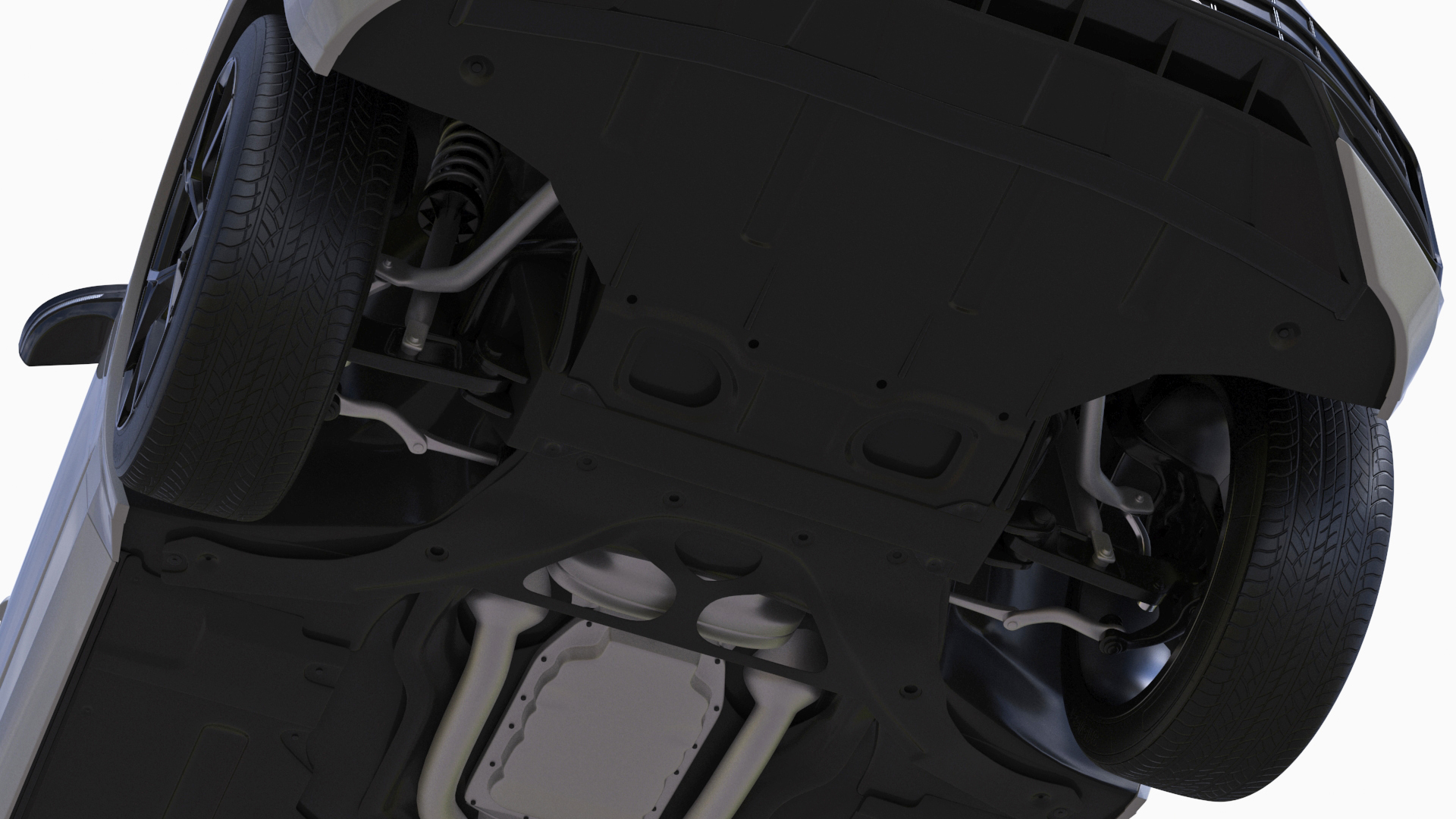 3D Electric SUV White model
