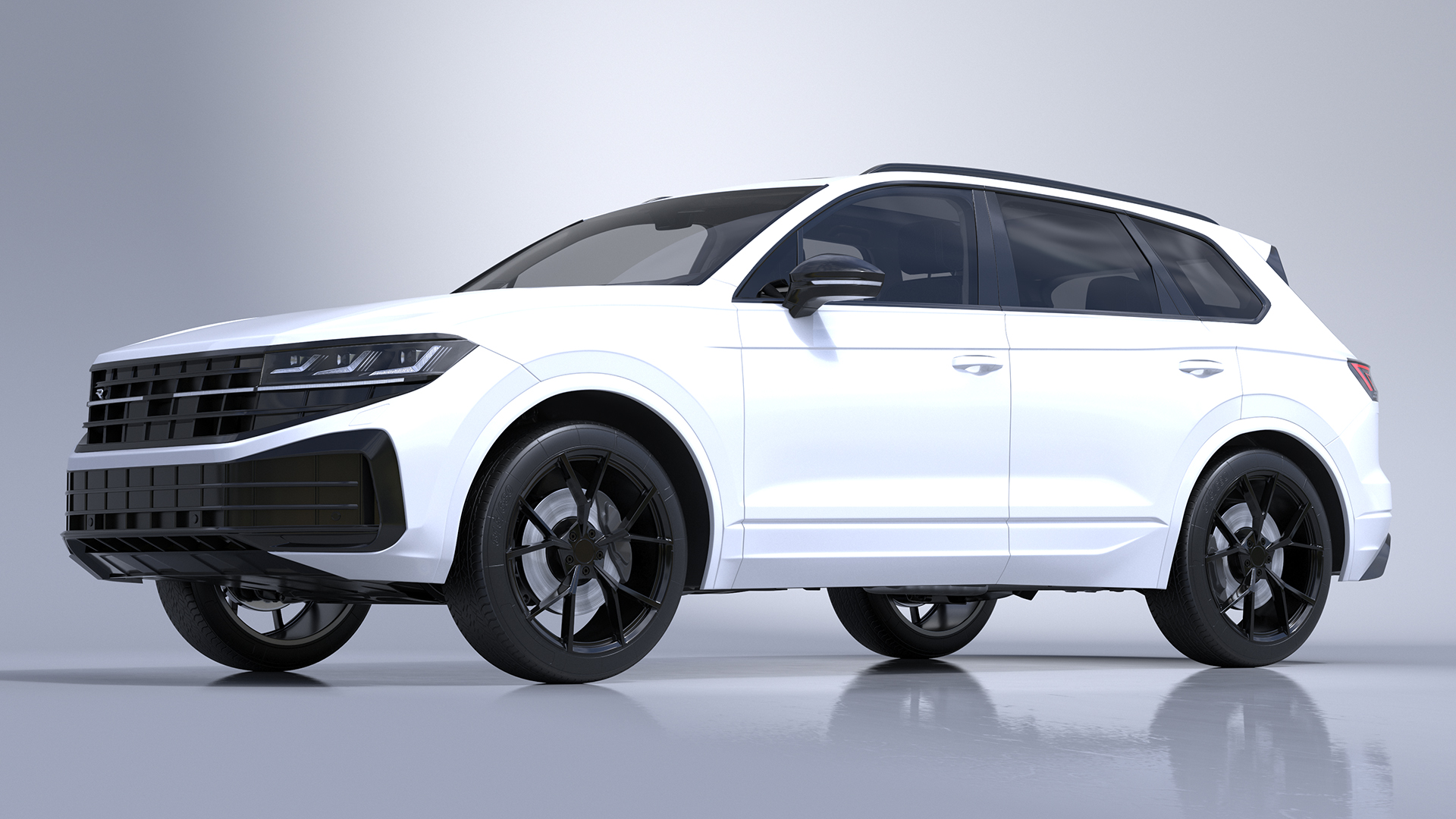 3D Electric SUV White model