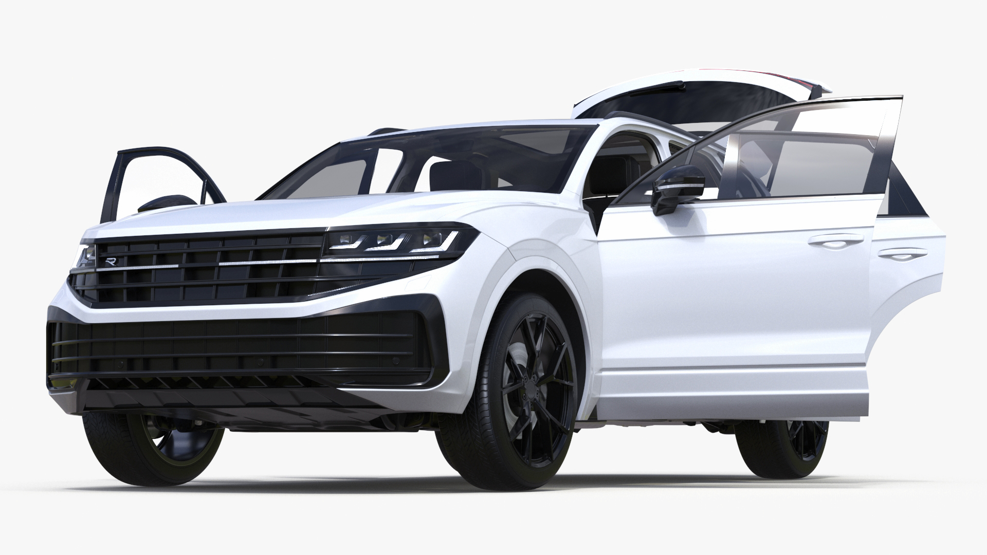 3D Electric SUV White model