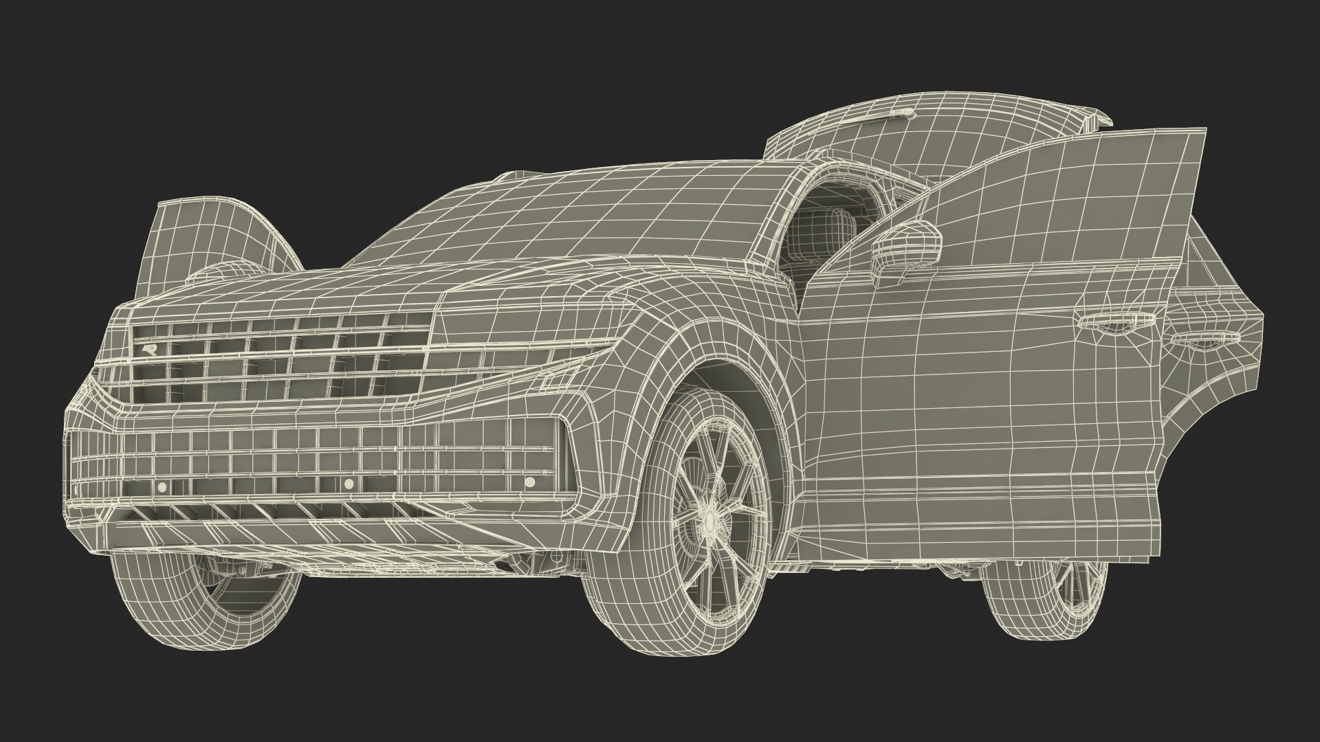 3D Electric SUV White model