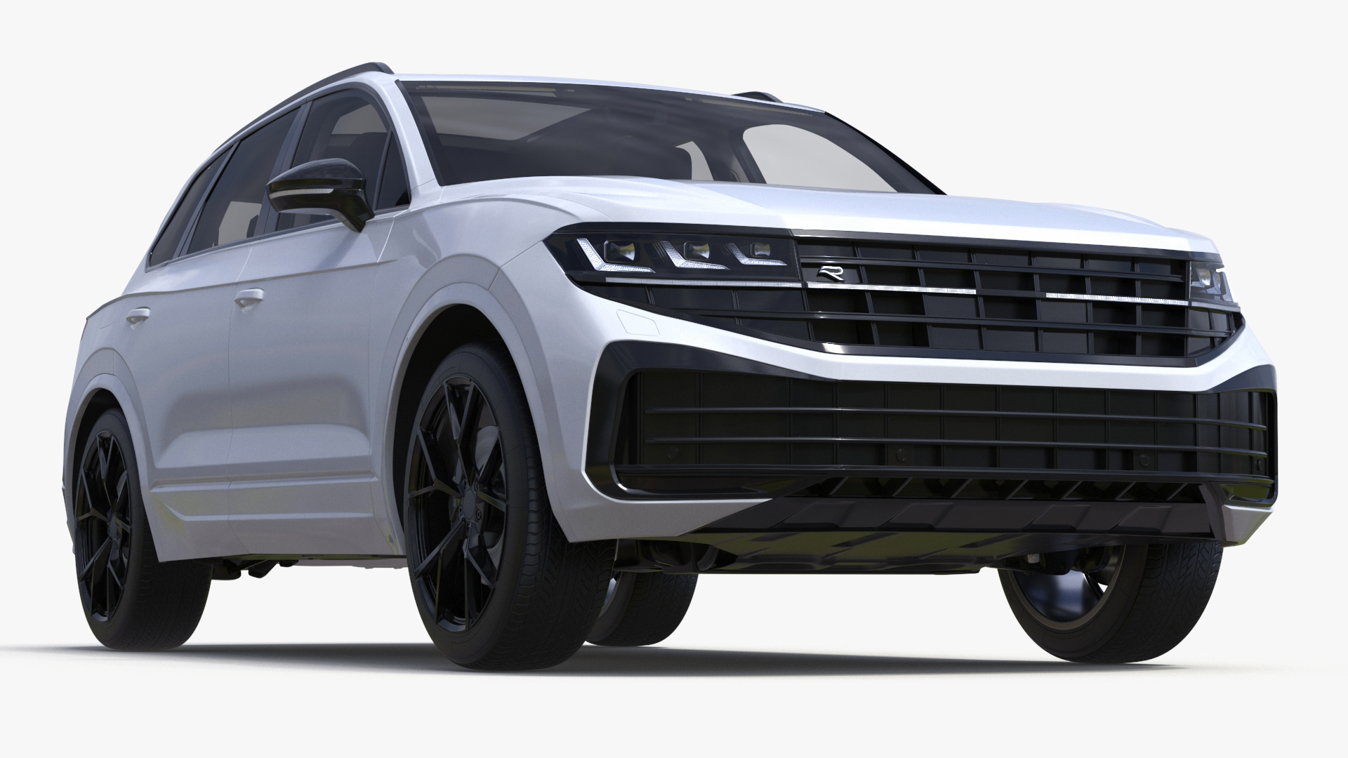 3D Electric SUV White model