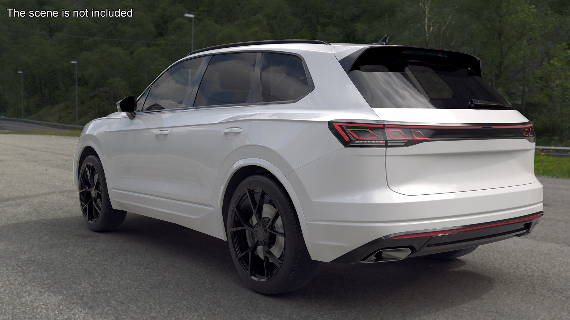 3D Electric SUV White model