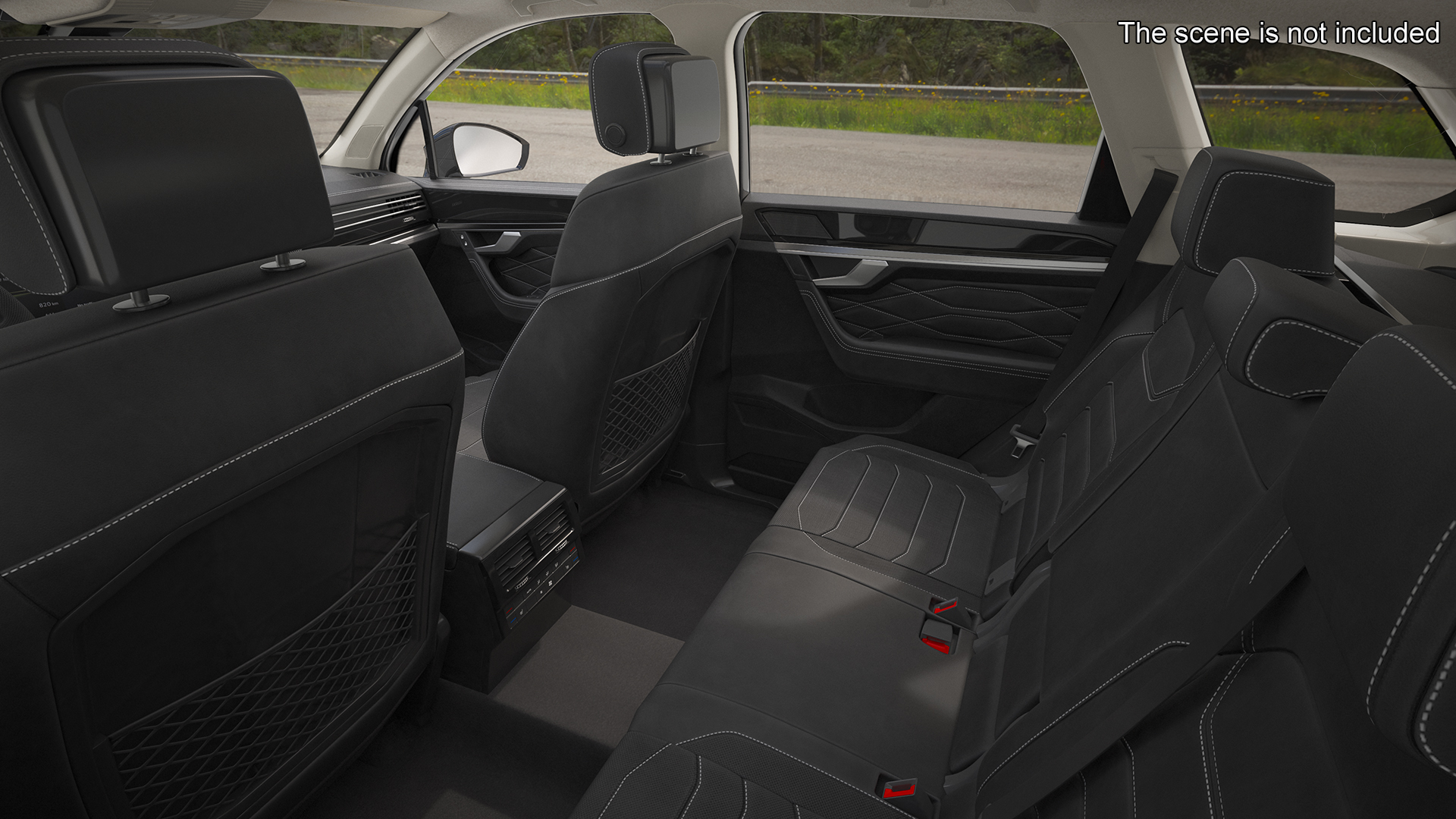 3D Electric SUV White model