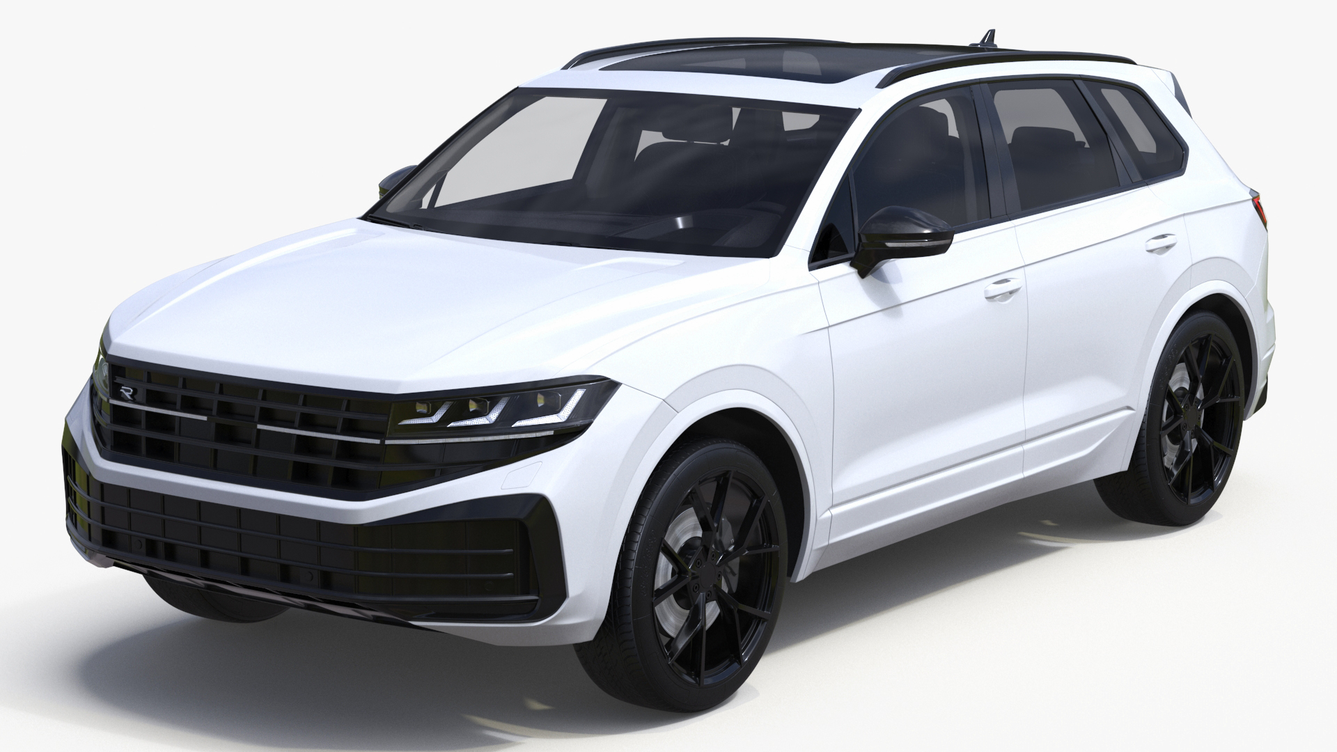 3D Electric SUV White model