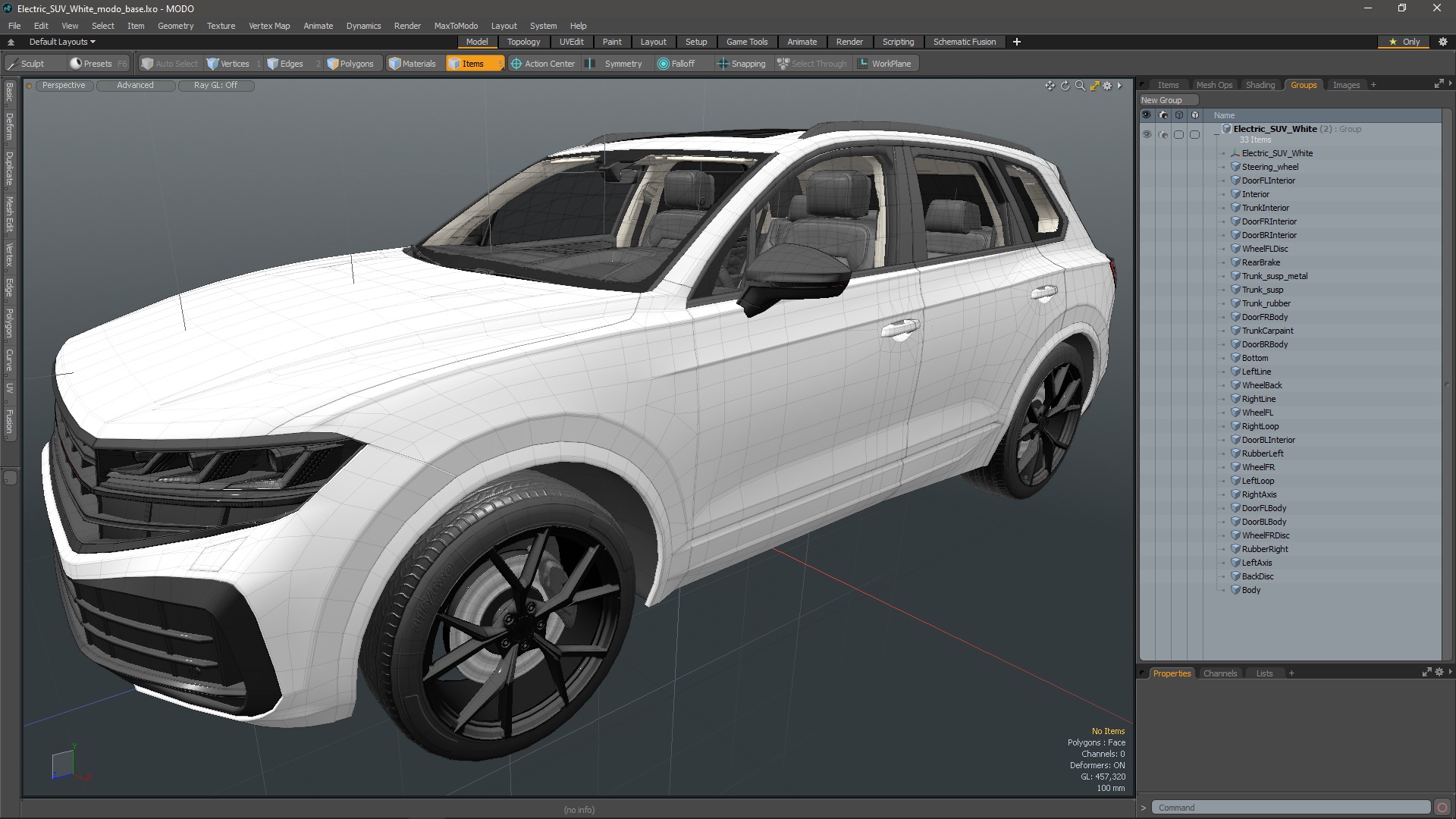 3D Electric SUV White model