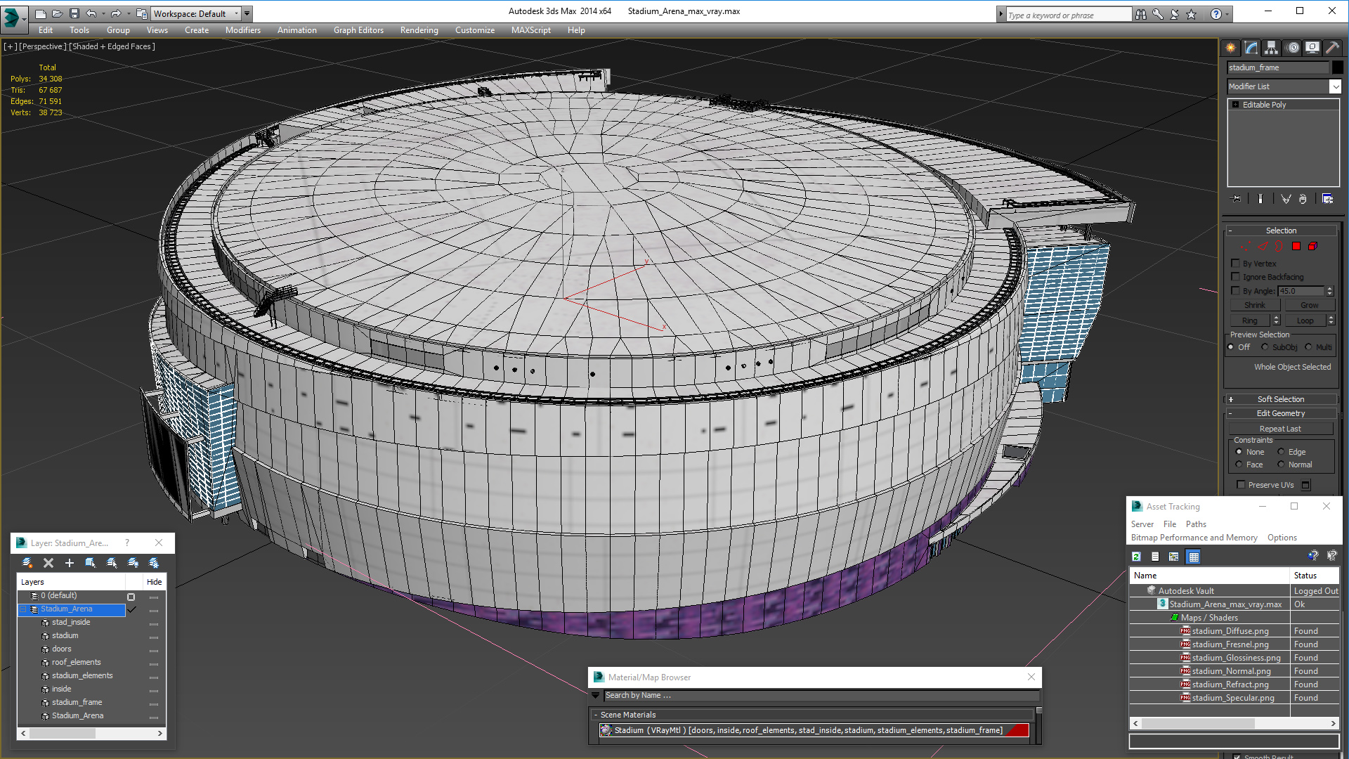 3D Stadium Arena model