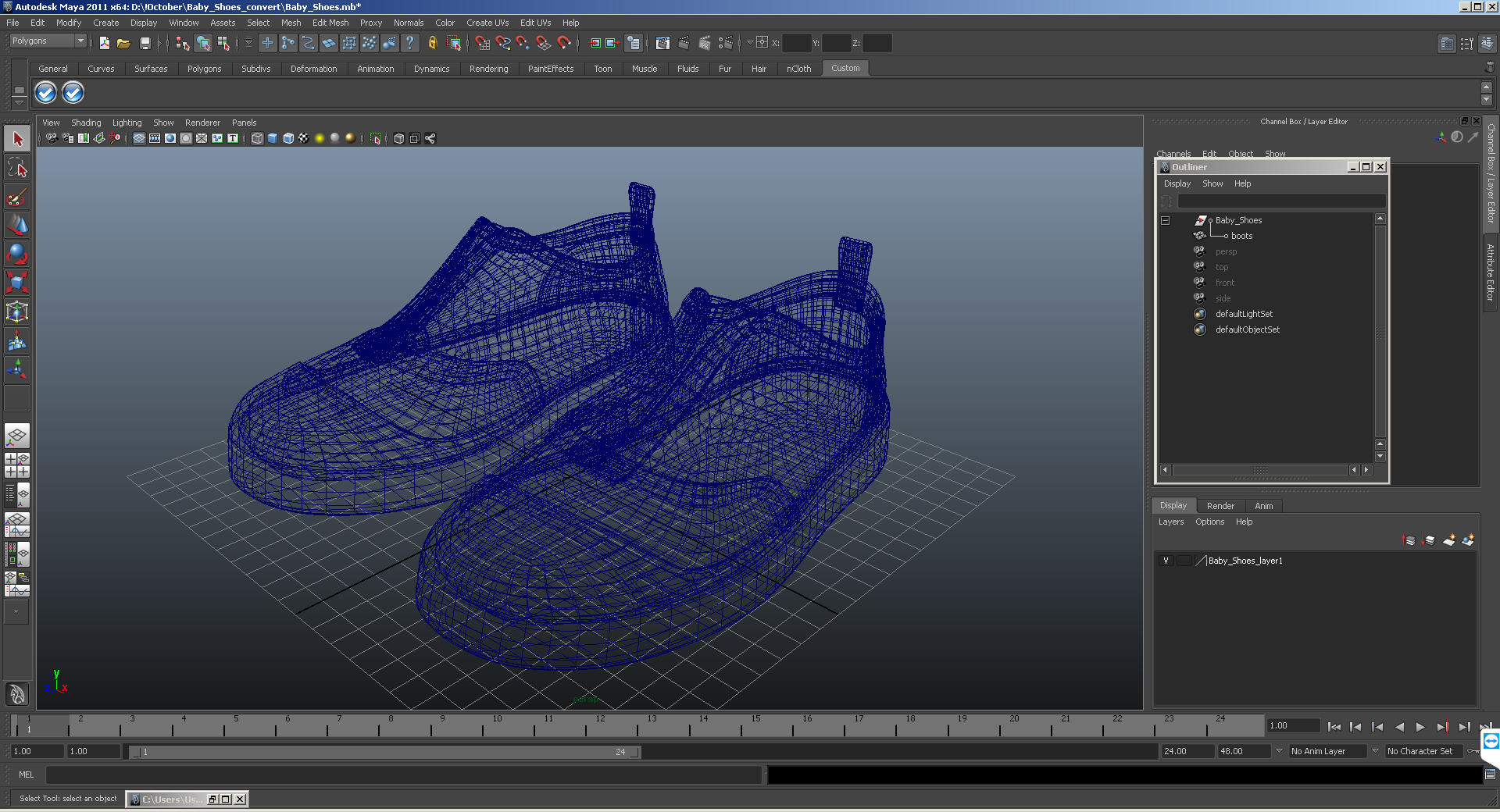 3D model Baby Shoes