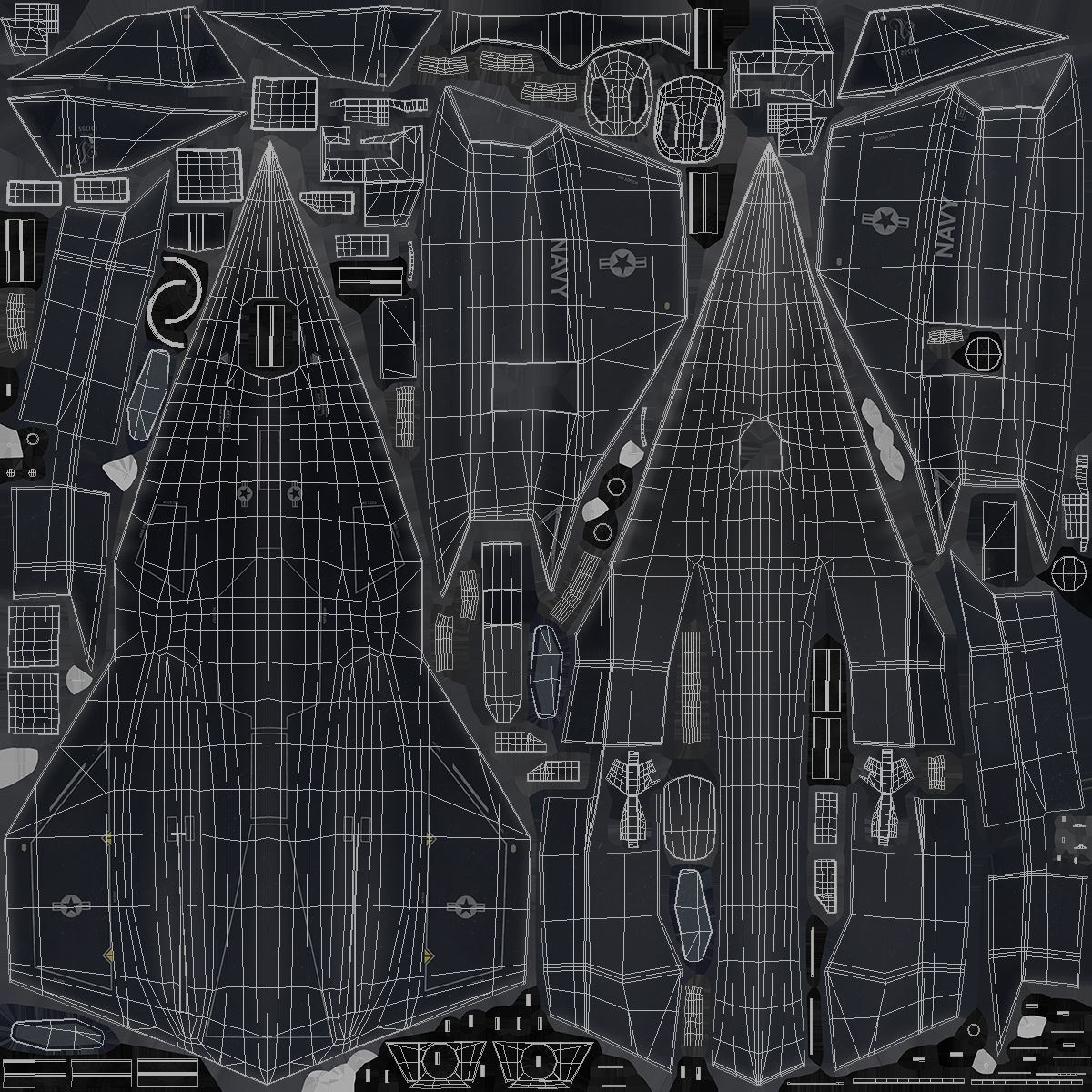 Lockheed SR-72 DarkStar Rigged for Maya 3D model