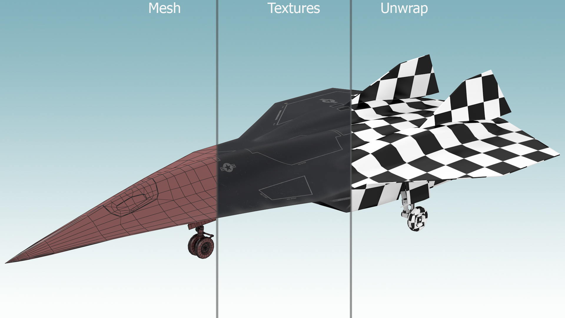 Lockheed SR-72 DarkStar Rigged for Maya 3D model
