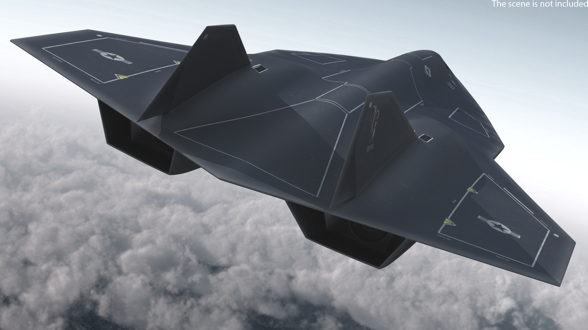 Lockheed SR-72 DarkStar Rigged for Maya 3D model