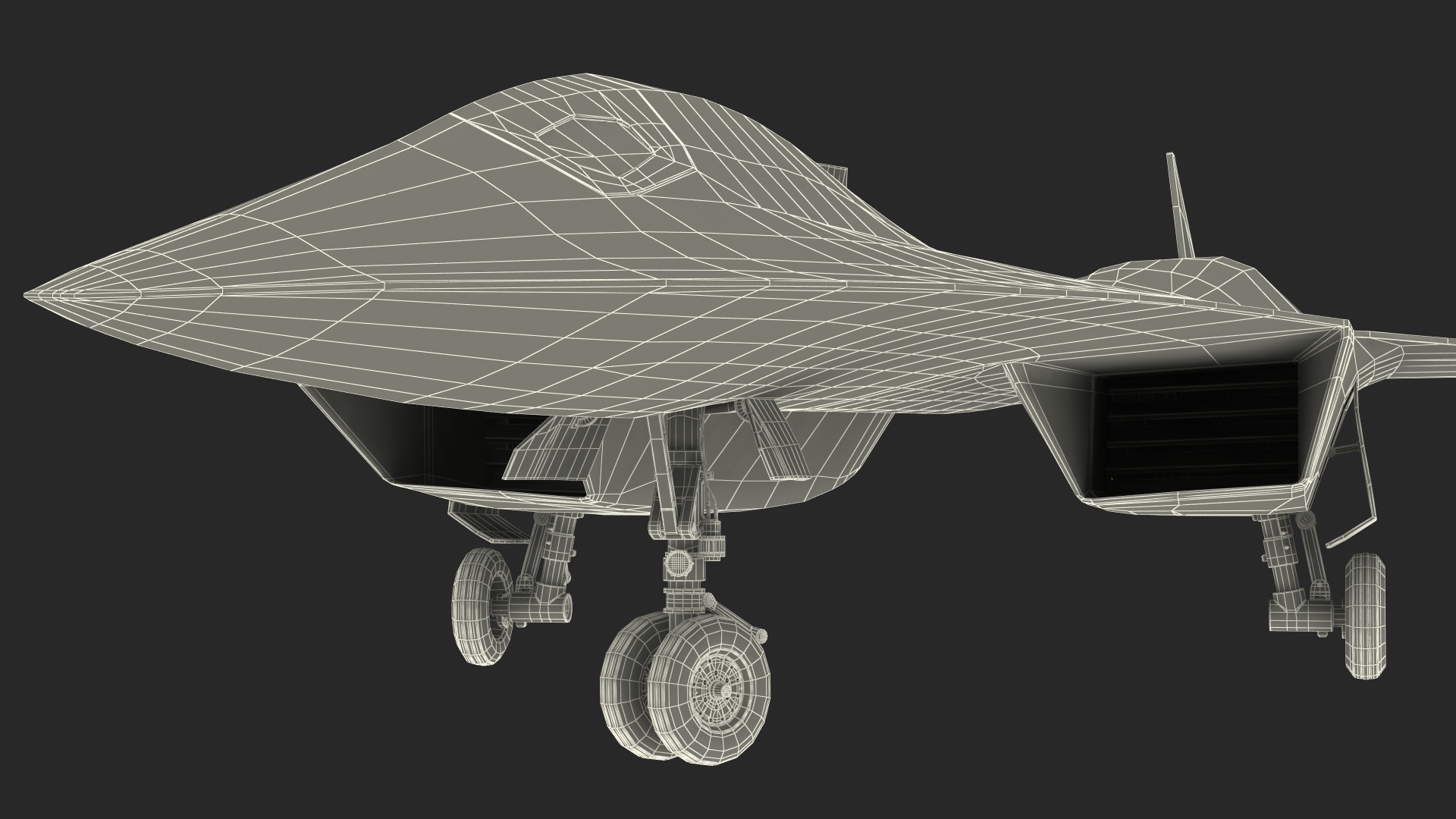 Lockheed SR-72 DarkStar Rigged for Maya 3D model