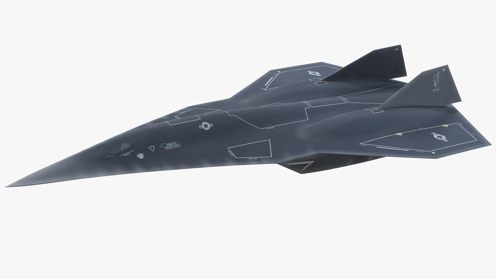 Lockheed SR-72 DarkStar Rigged for Maya 3D model