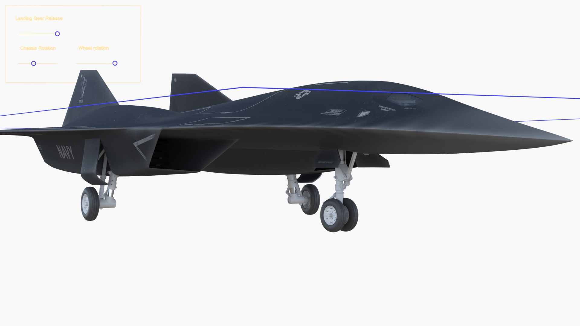 Lockheed SR-72 DarkStar Rigged for Maya 3D model