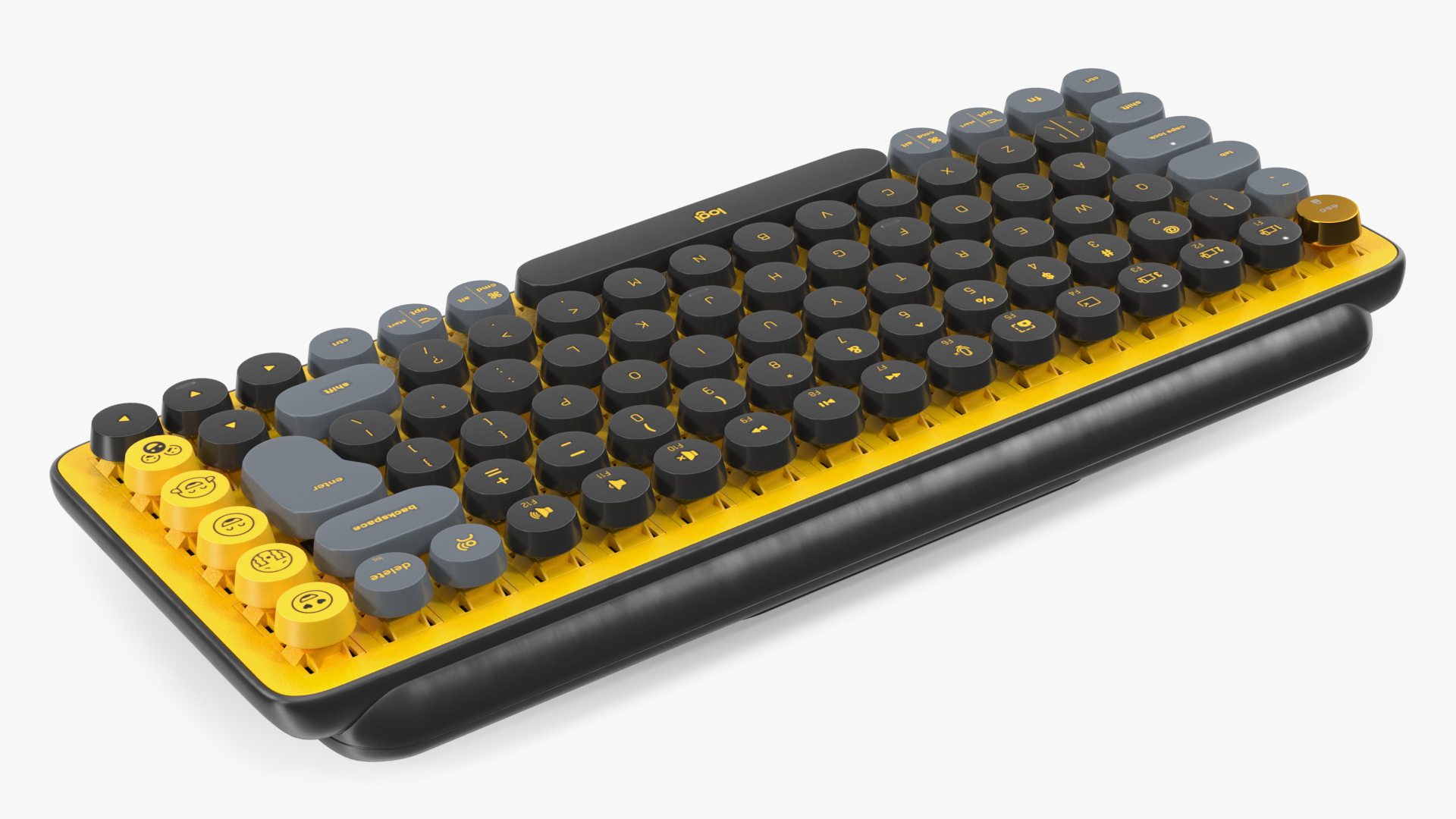 Pop Key Keyboard Logitech Yellow 3D