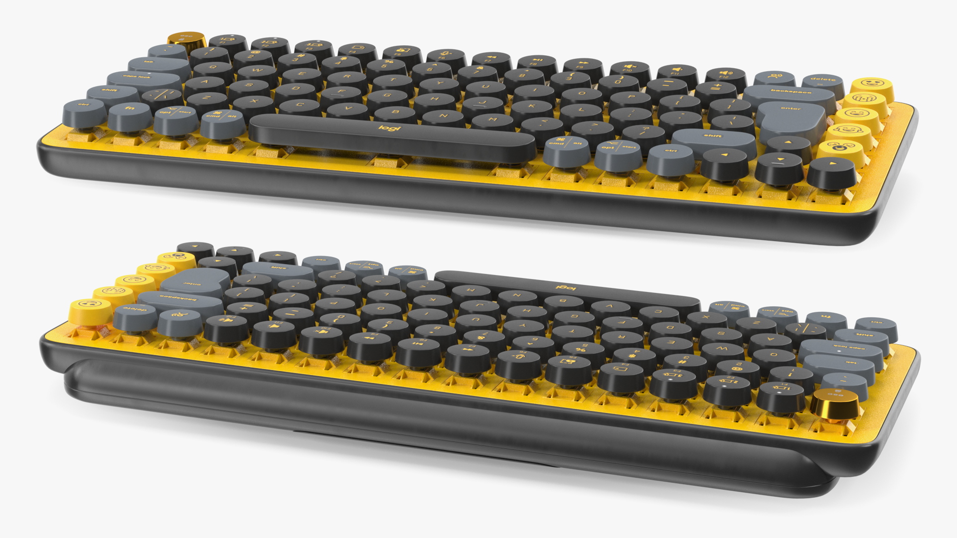 Pop Key Keyboard Logitech Yellow 3D
