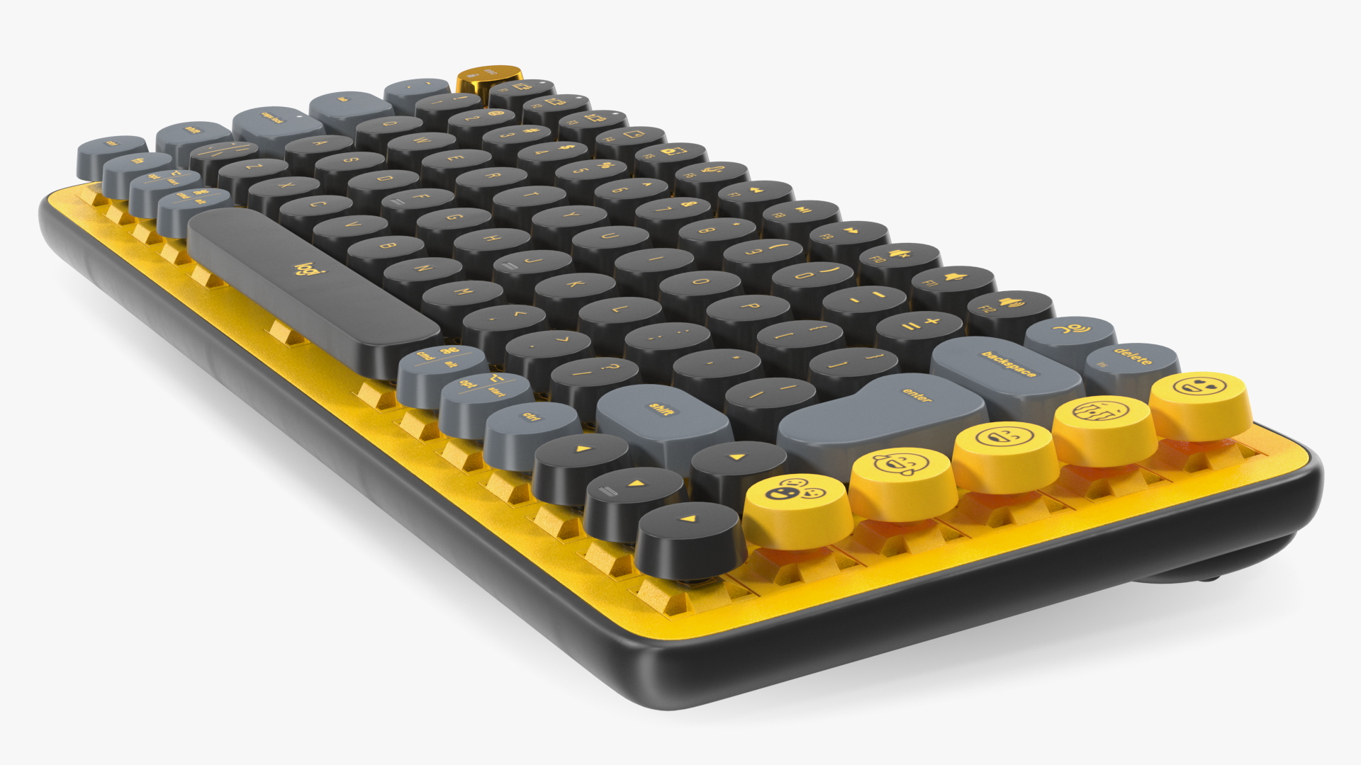 Pop Key Keyboard Logitech Yellow 3D