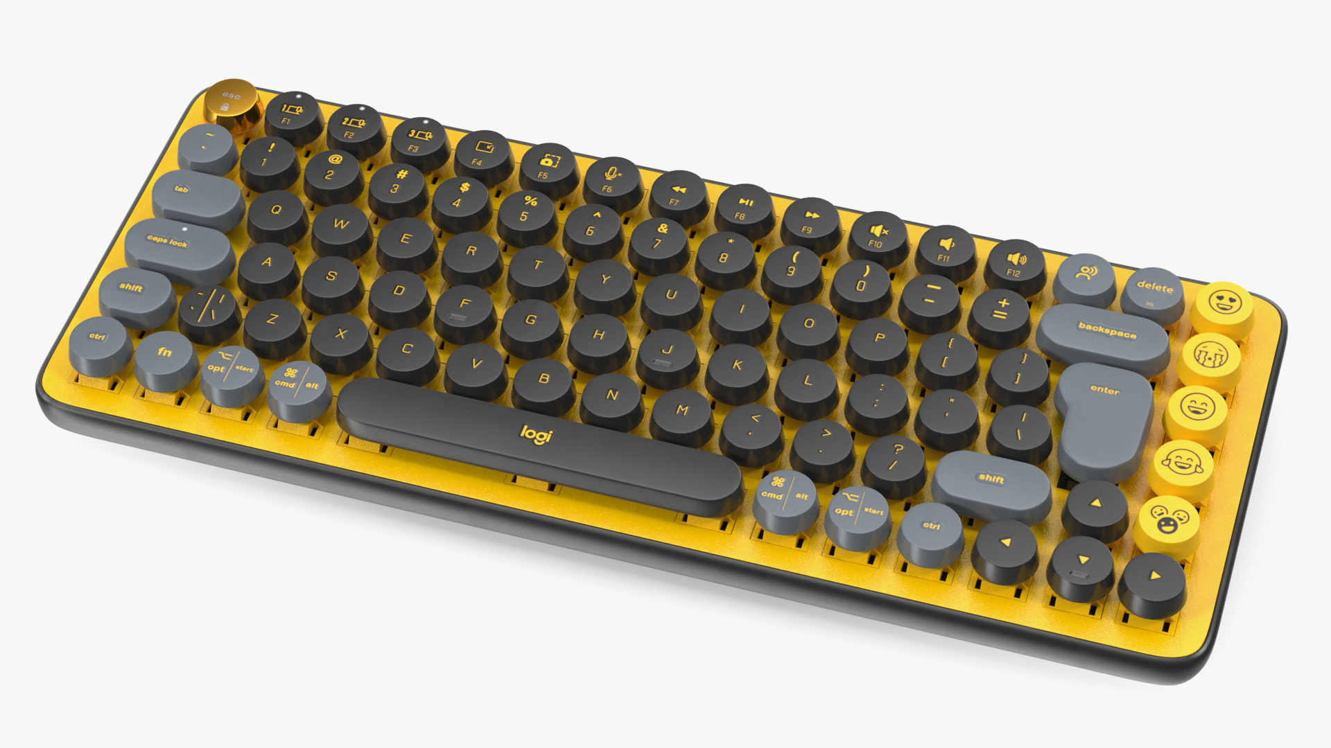 Pop Key Keyboard Logitech Yellow 3D