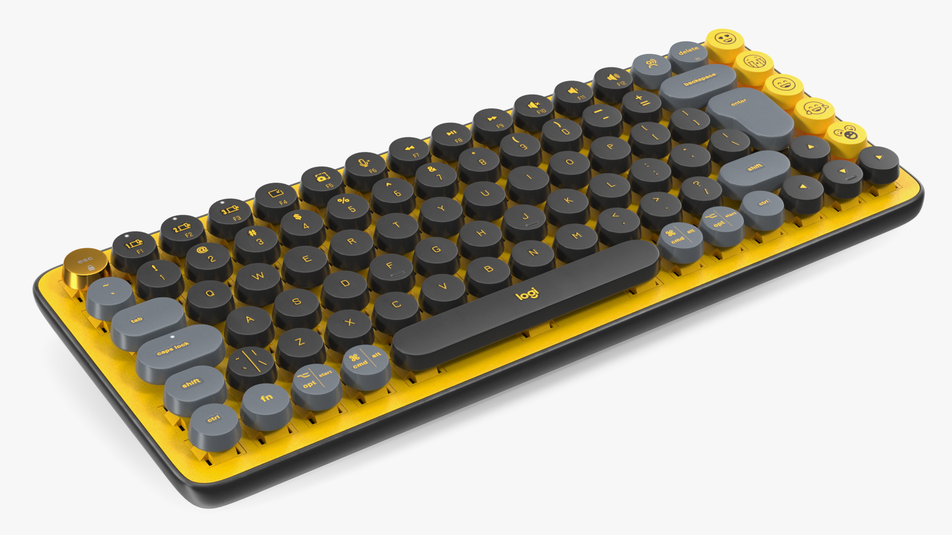 Pop Key Keyboard Logitech Yellow 3D