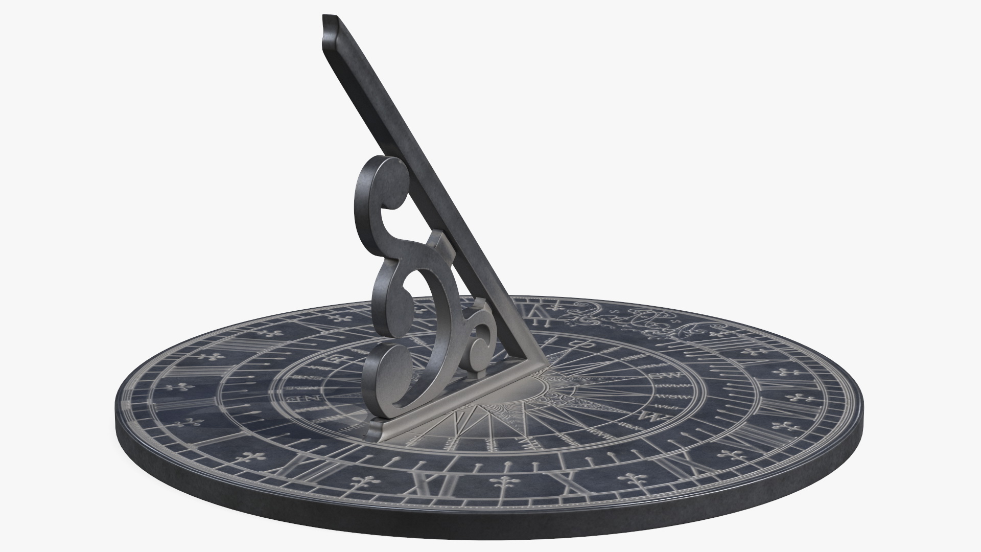 3D Vintage Horizontal Sundial