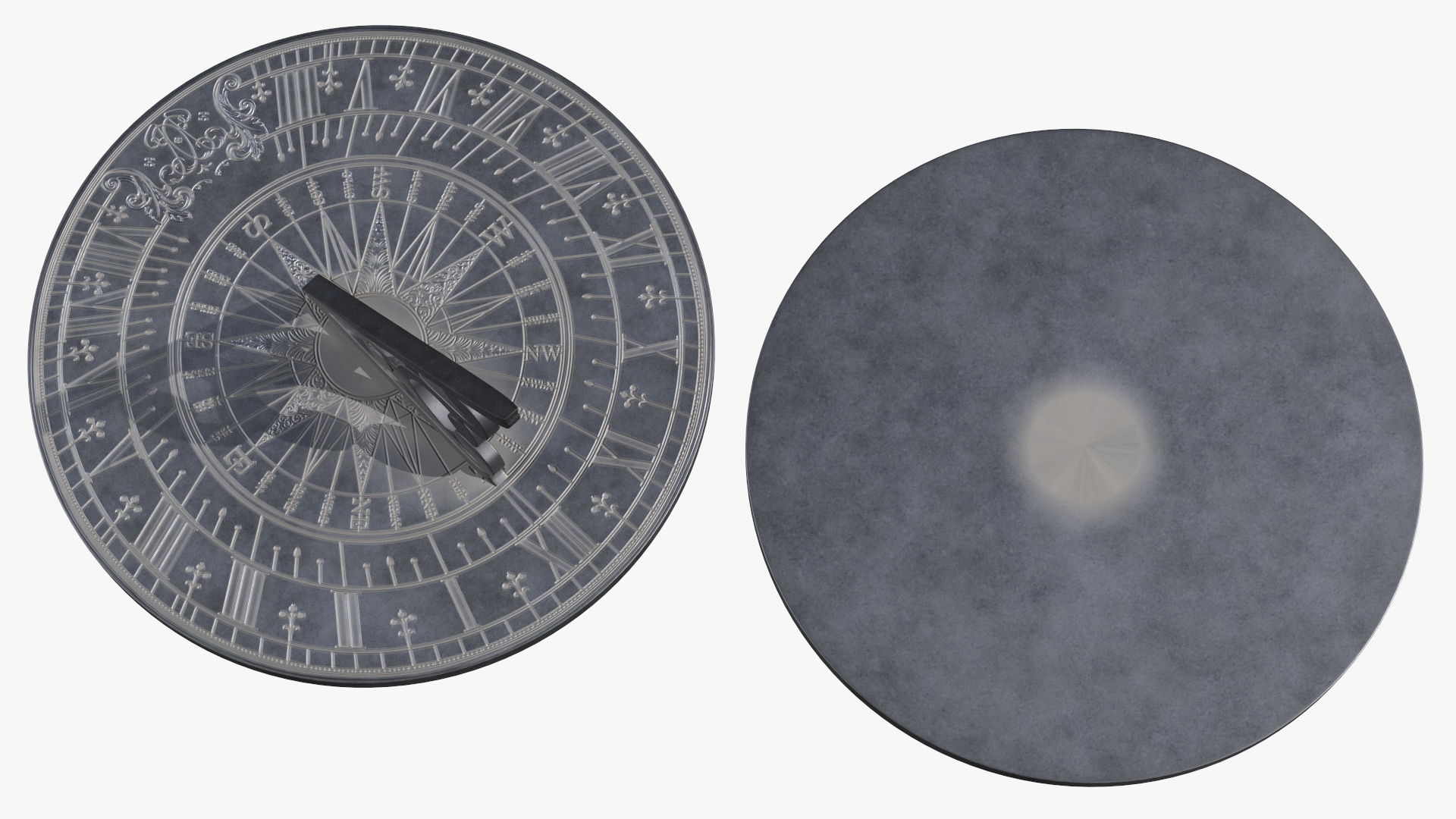 3D Vintage Horizontal Sundial