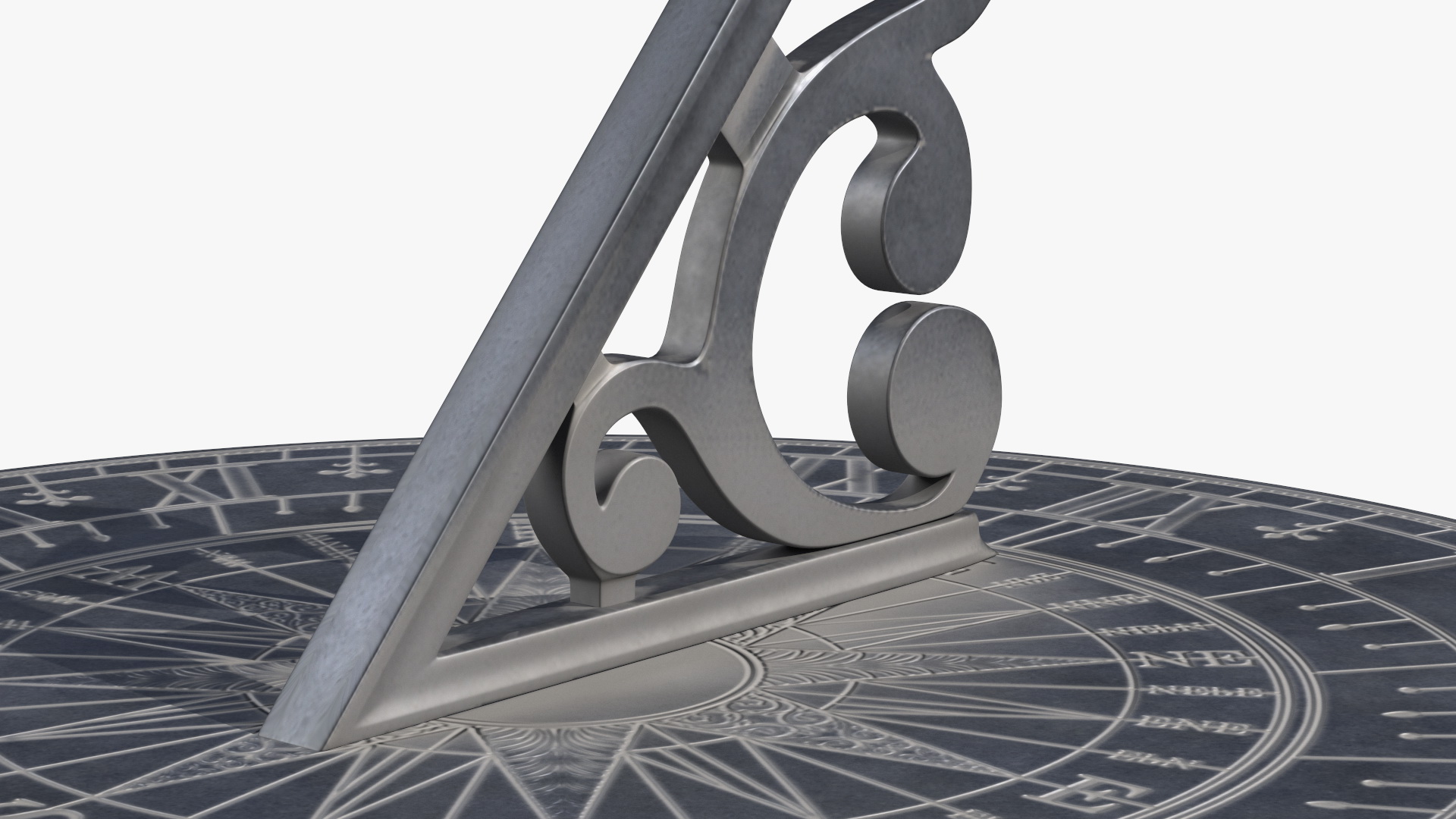 3D Vintage Horizontal Sundial