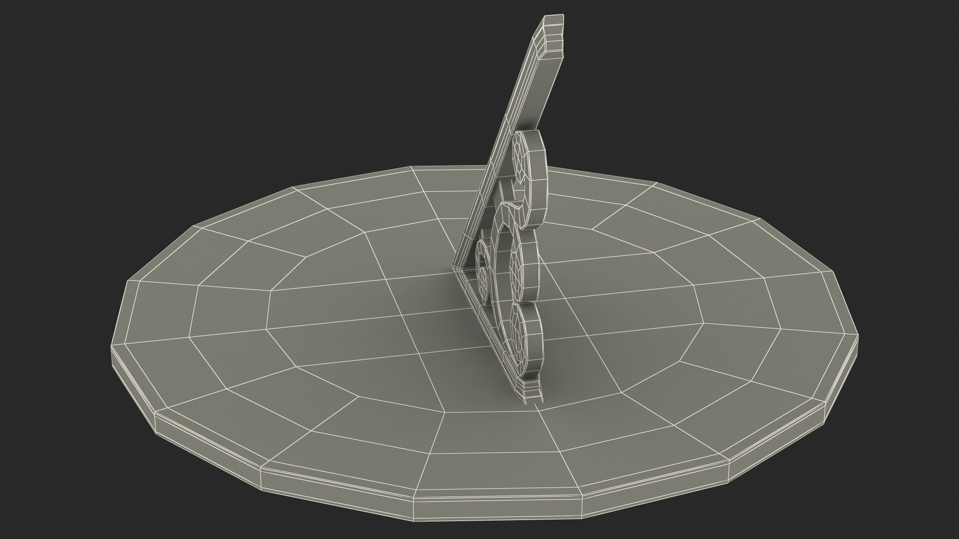 3D Vintage Horizontal Sundial