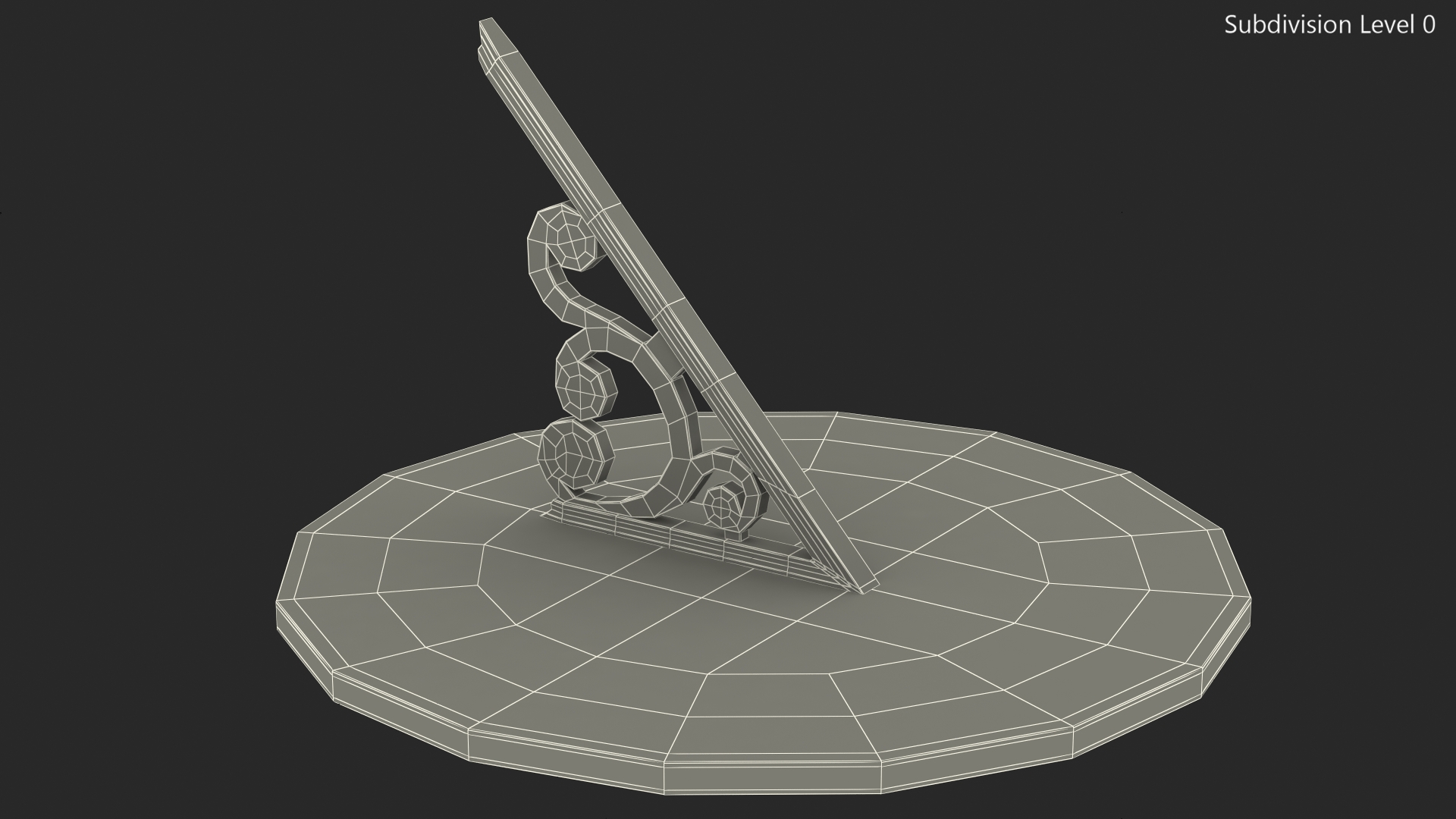 3D Vintage Horizontal Sundial