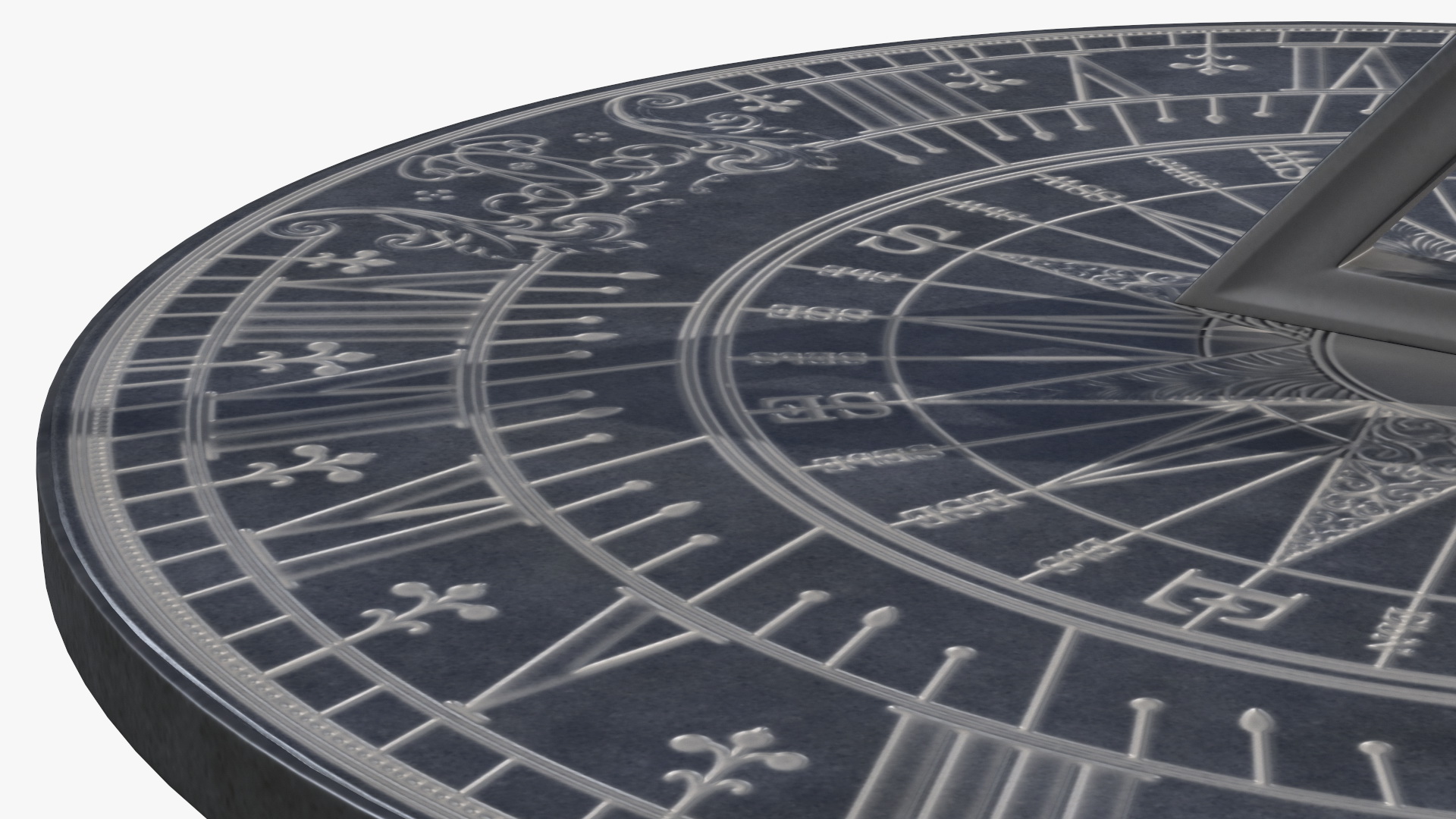 3D Vintage Horizontal Sundial