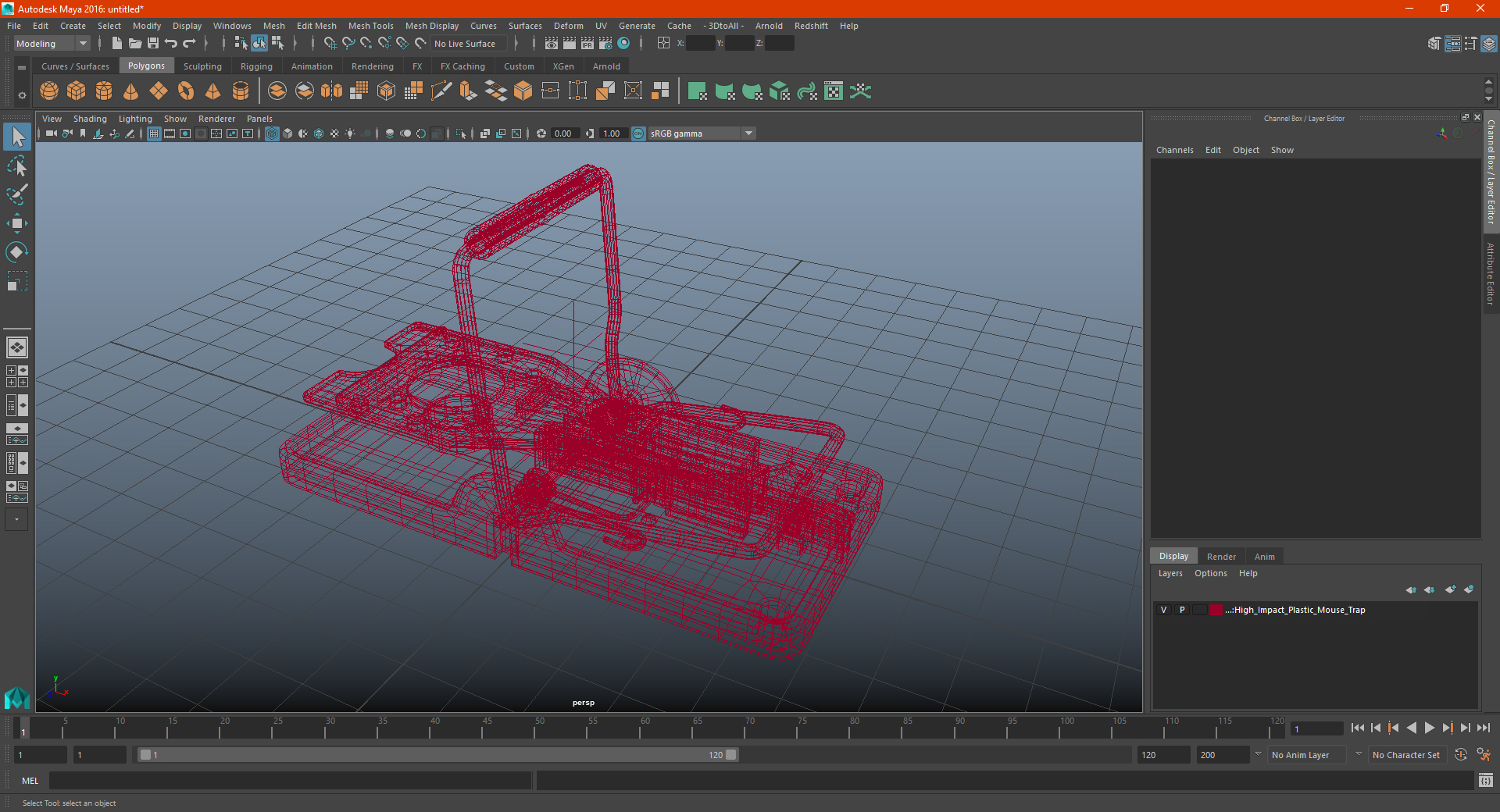 3D model High Impact Plastic Mouse Trap