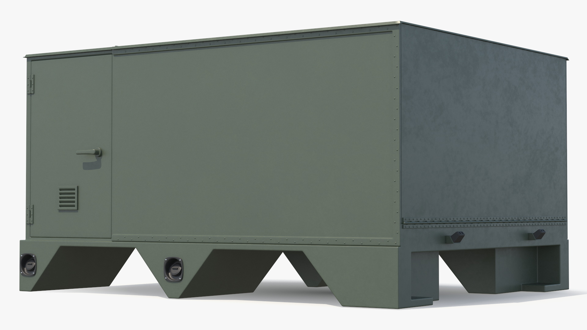 Military Drone Launcher Module Box with UAV Drone Rigged - view 7