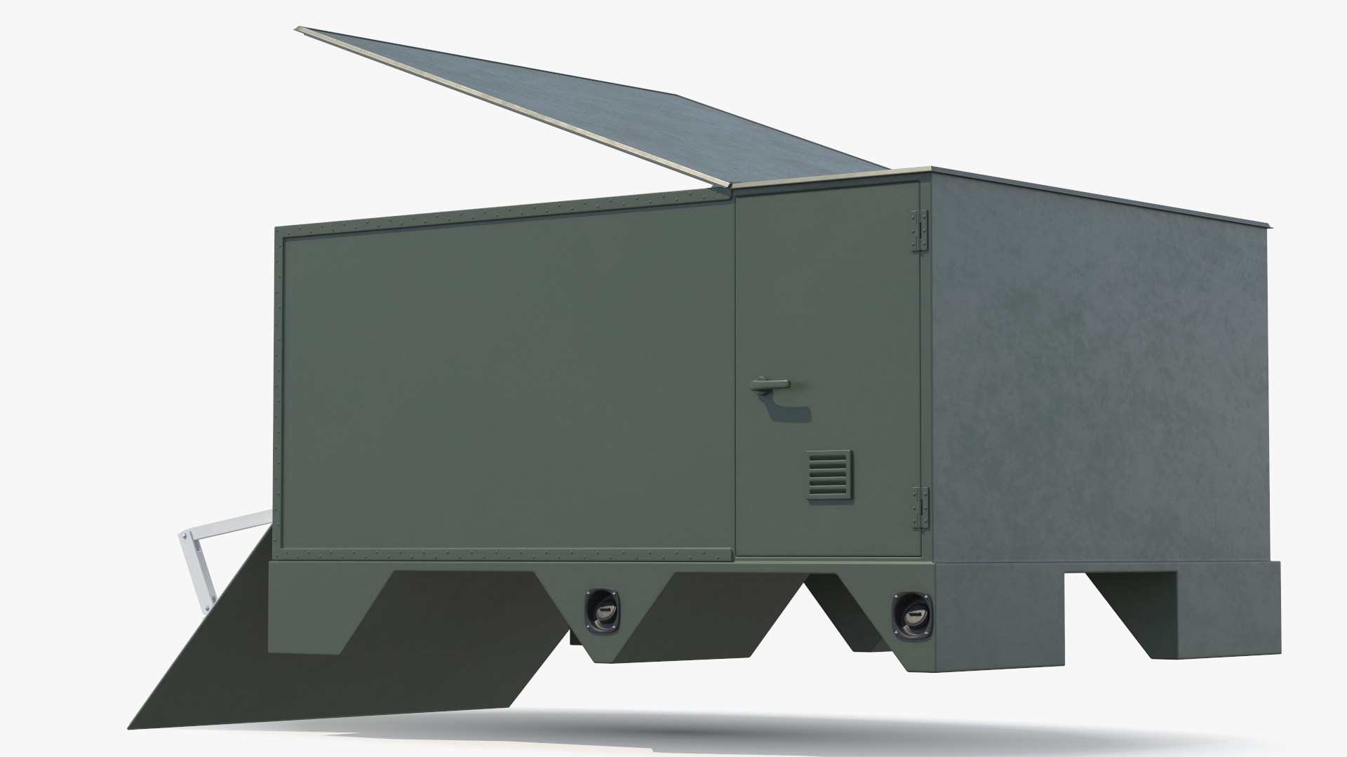 Military Drone Launcher Module Box with UAV Drone Rigged - view 6