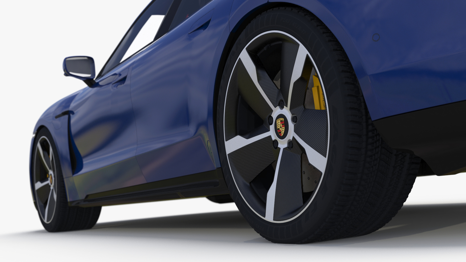 3D model Electric Sports Car Porsche Taycan Turbo S Gentian Blue