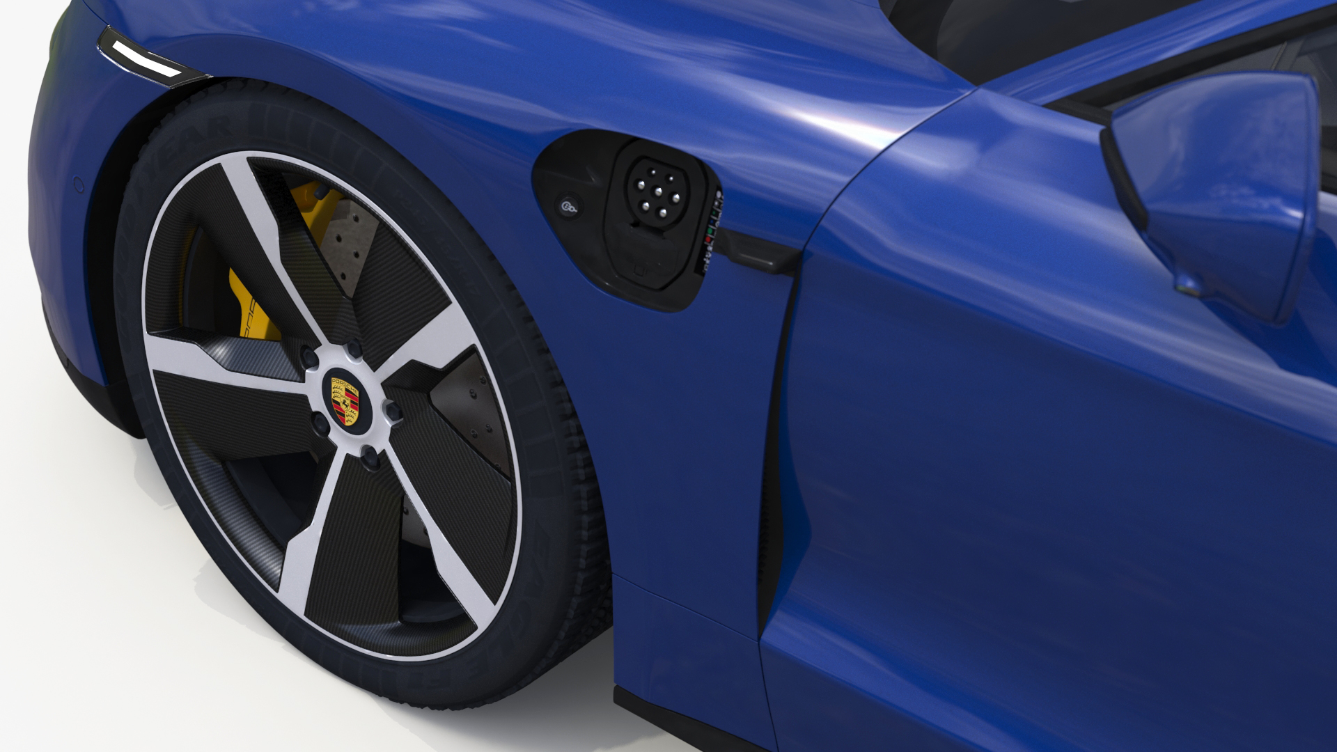3D model Electric Sports Car Porsche Taycan Turbo S Gentian Blue