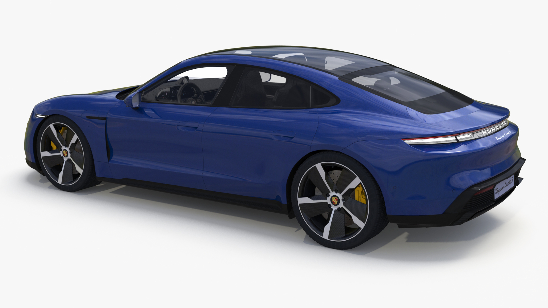 3D model Electric Sports Car Porsche Taycan Turbo S Gentian Blue