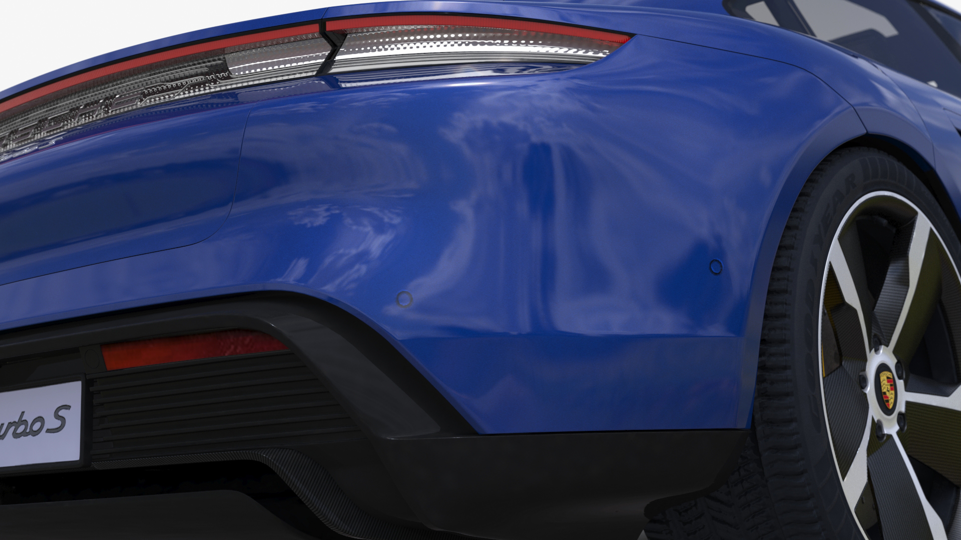 3D model Electric Sports Car Porsche Taycan Turbo S Gentian Blue