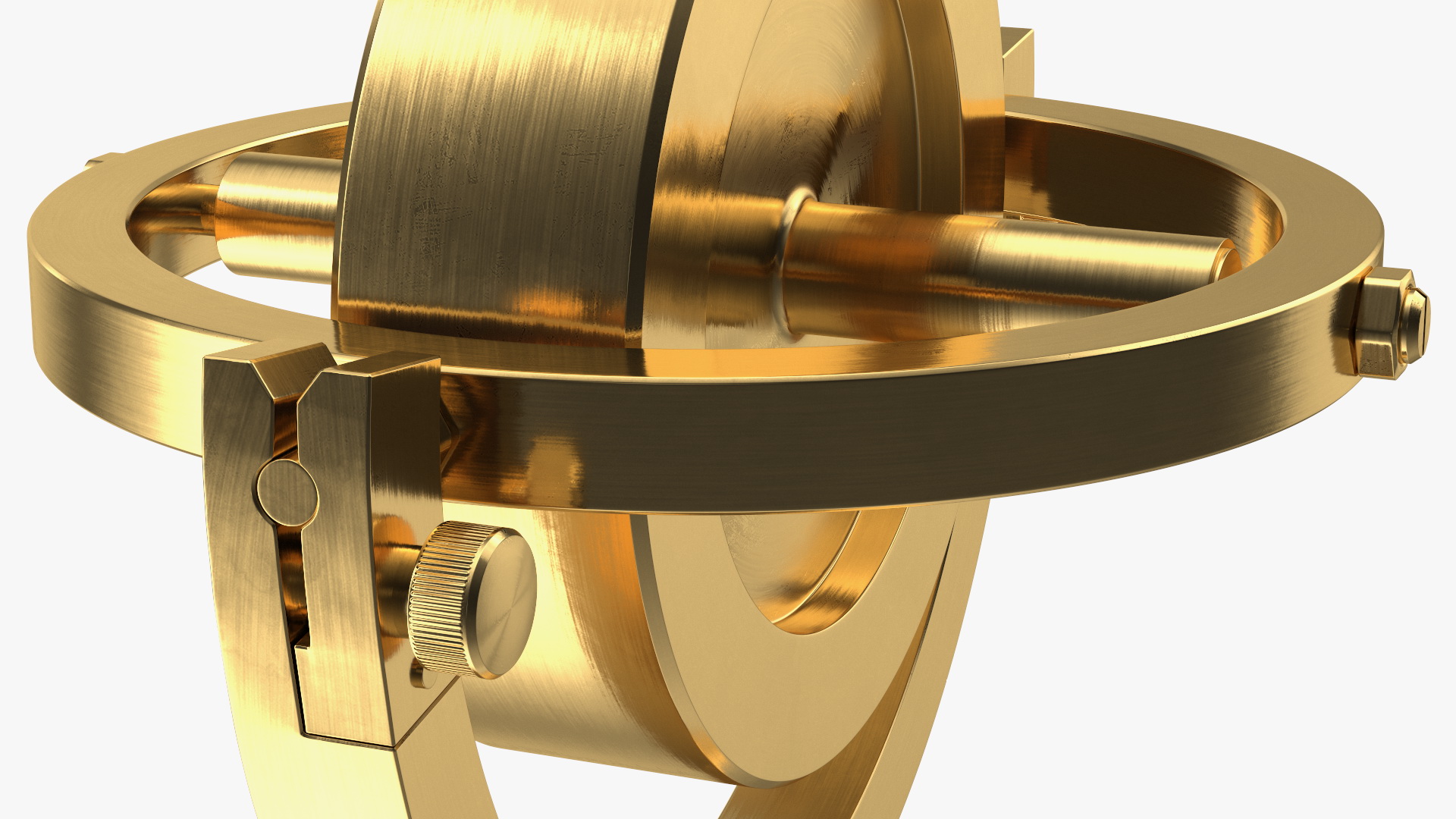 3D Vintage Brass Lecture Gyroscope