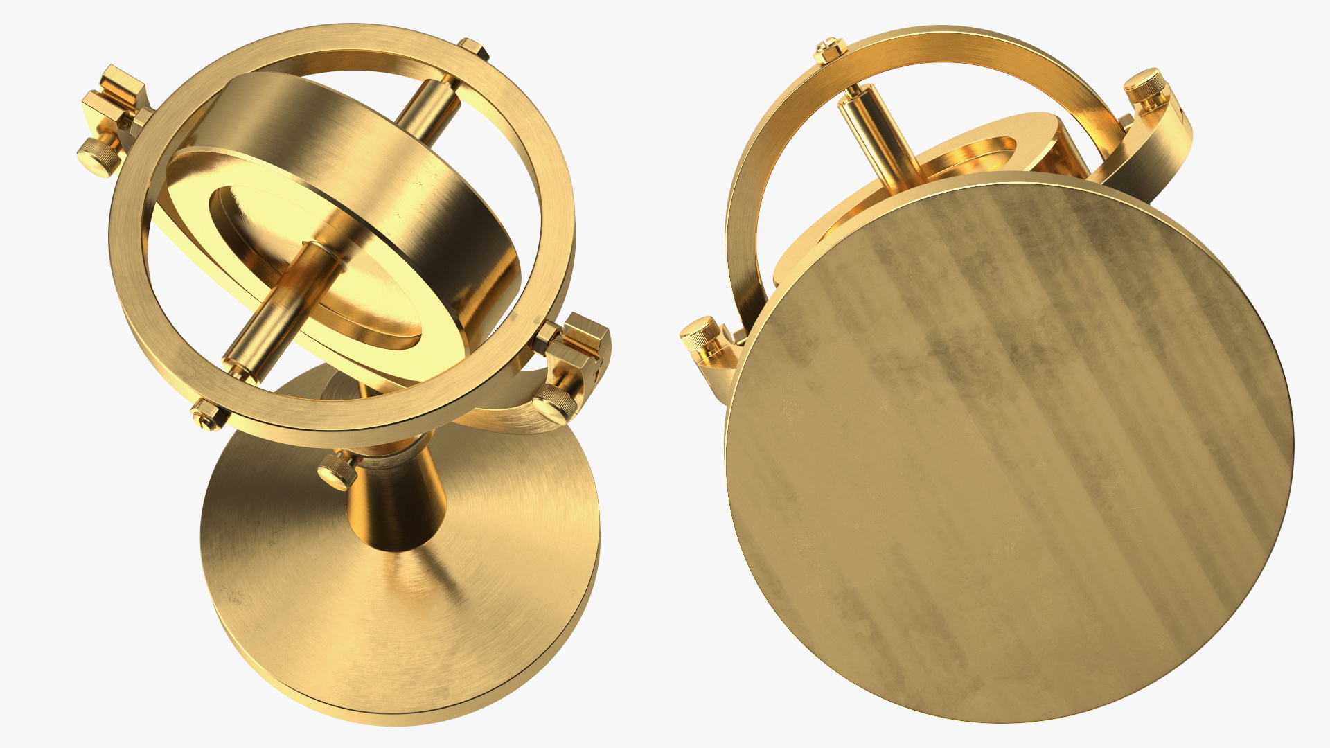 3D Vintage Brass Lecture Gyroscope