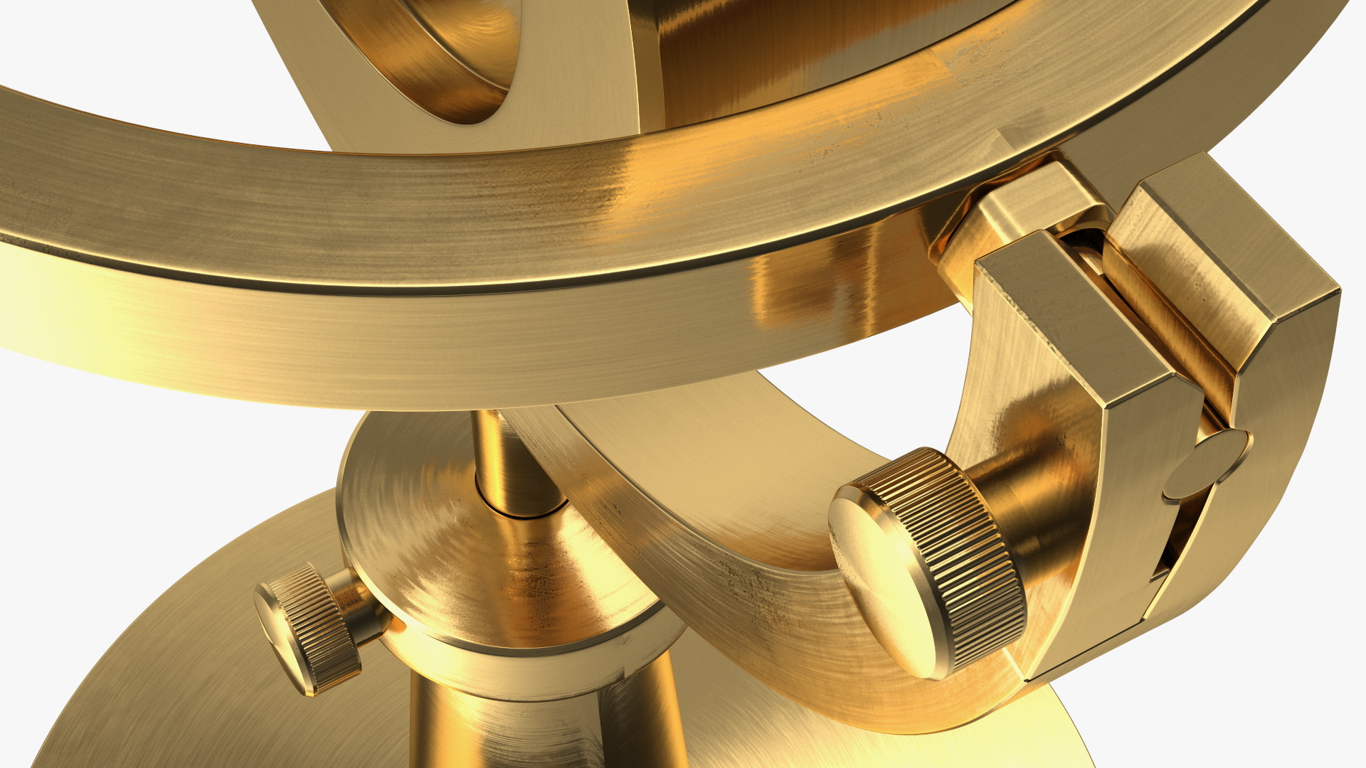 3D Vintage Brass Lecture Gyroscope