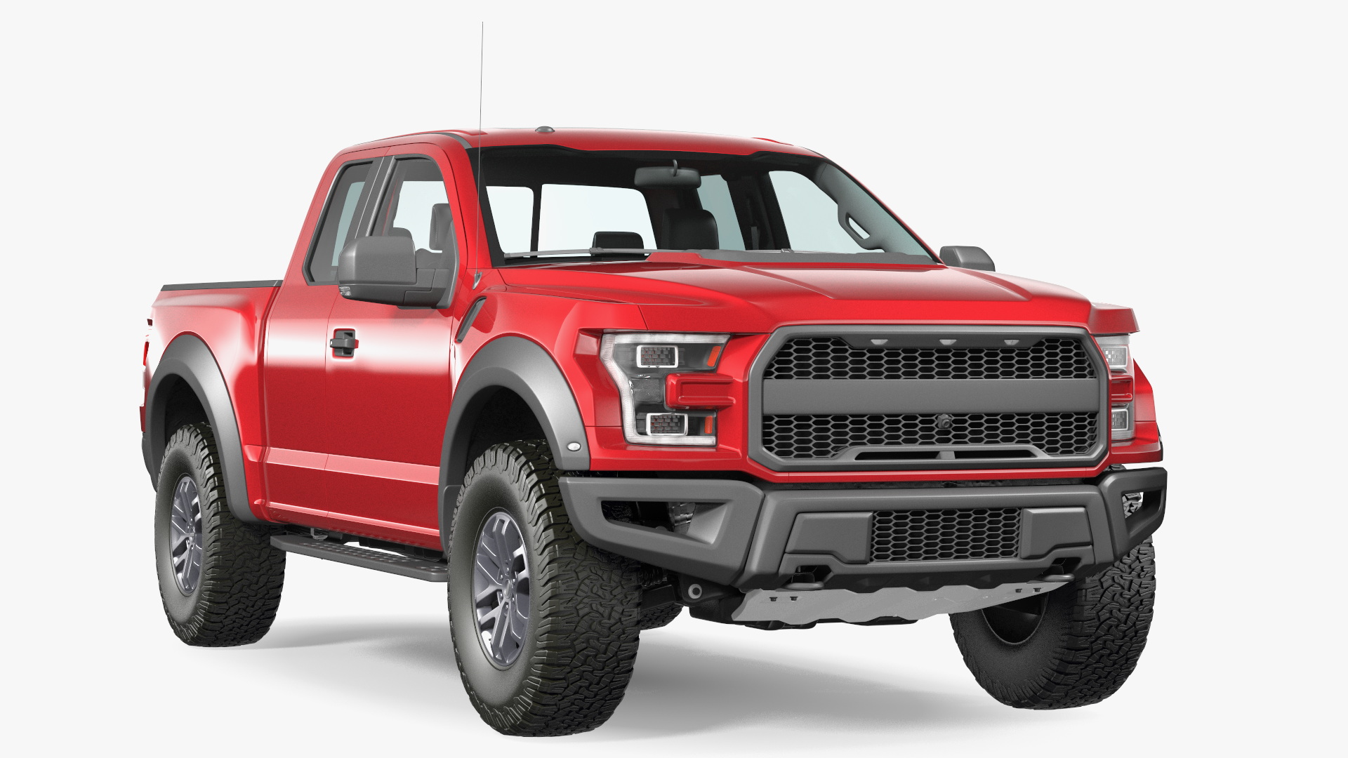 SUV Pickup Red 3D model