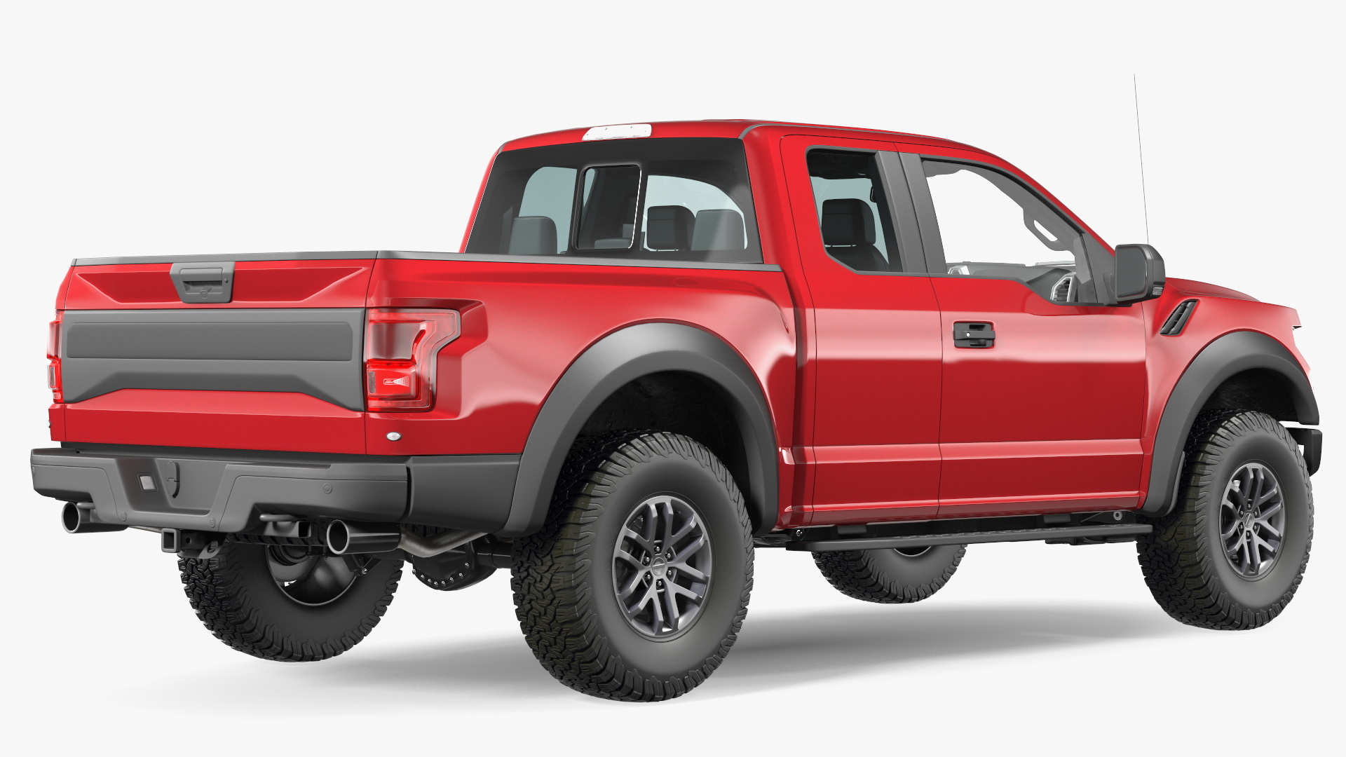 SUV Pickup Red 3D model