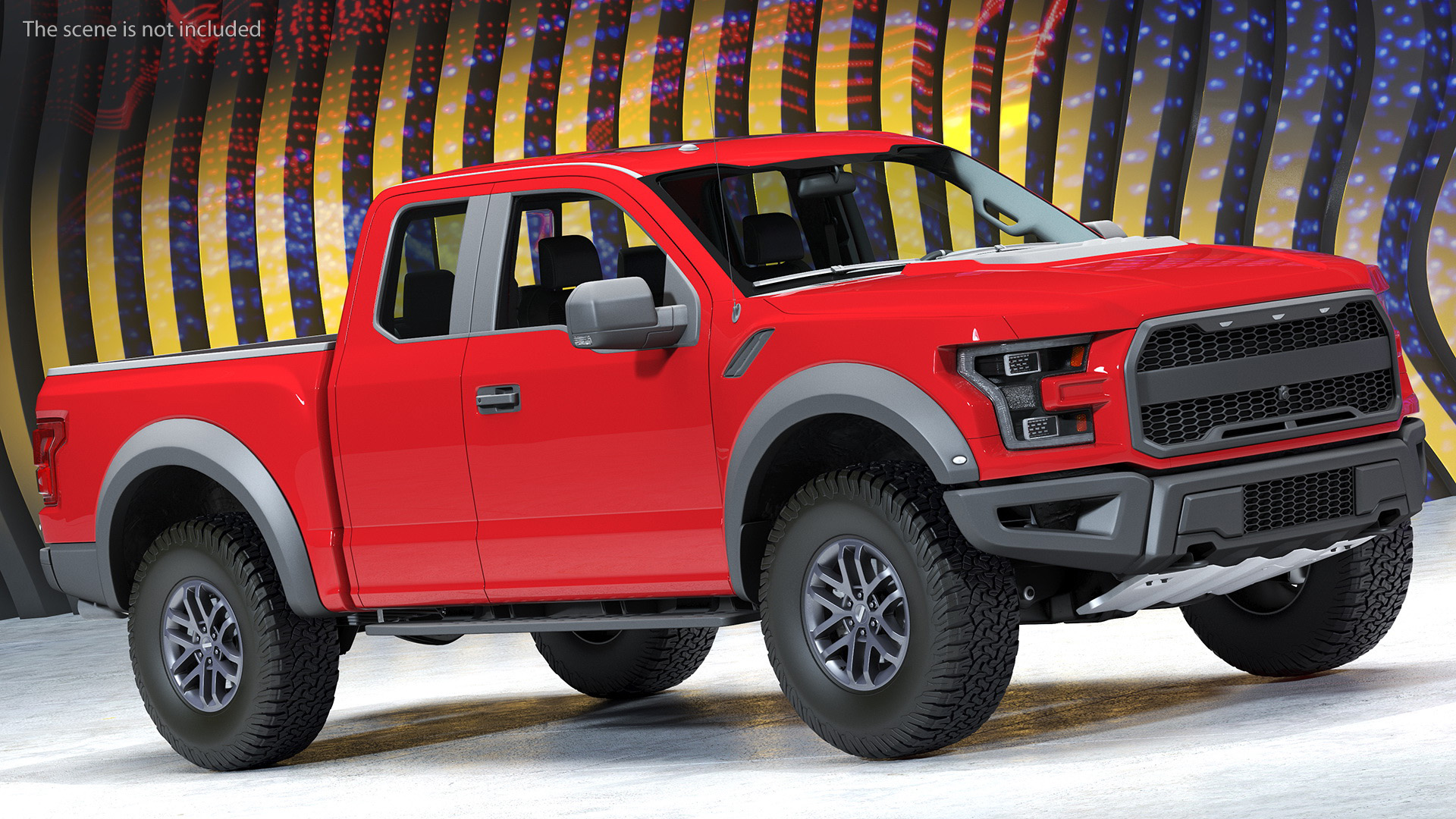 SUV Pickup Red 3D model