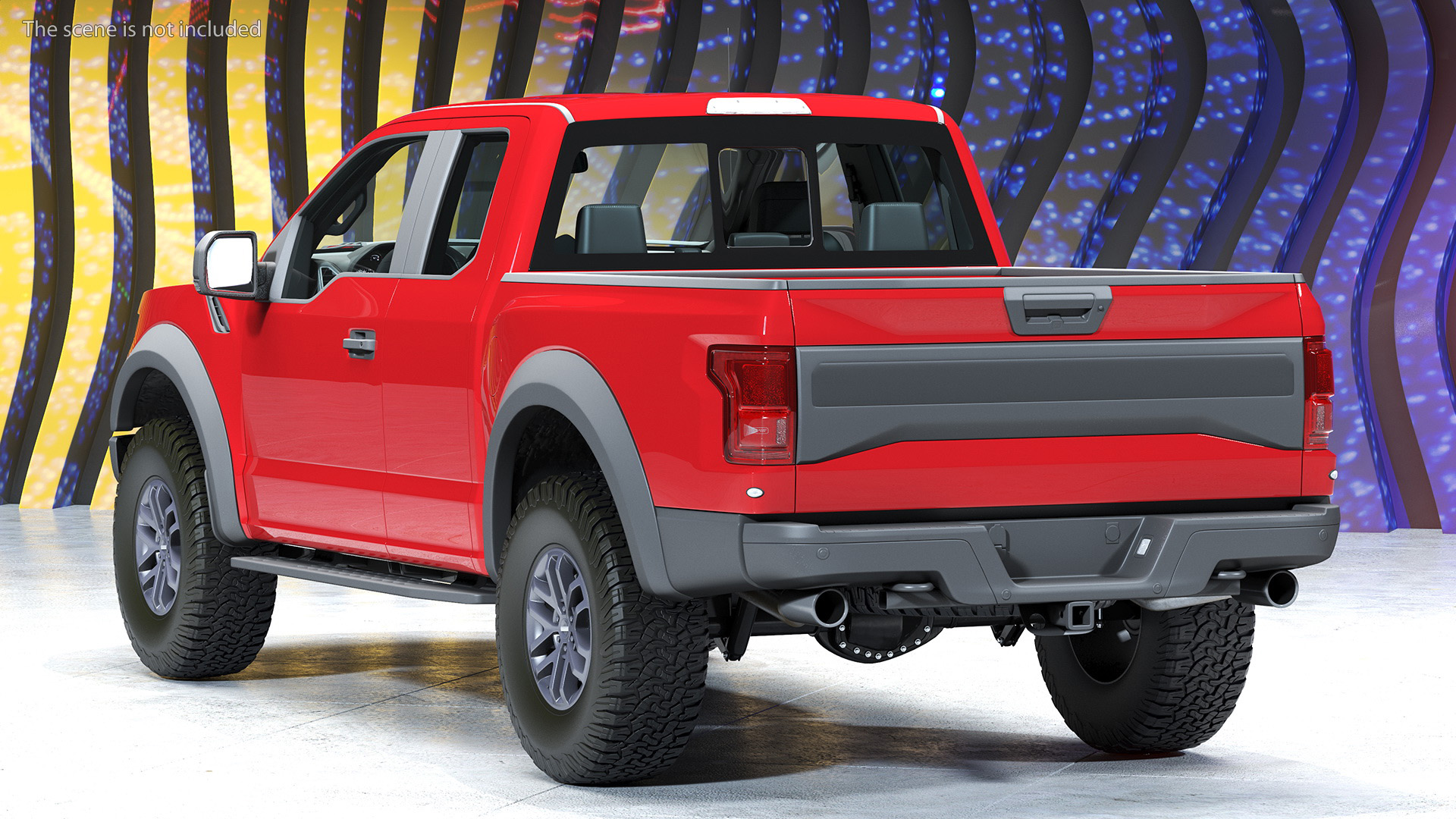 SUV Pickup Red 3D model